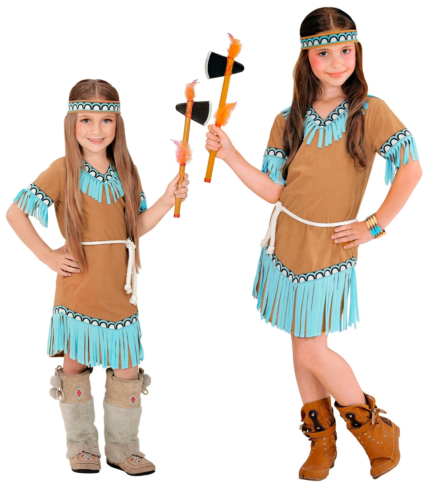 Blue Native Indian Girl Costume Kids