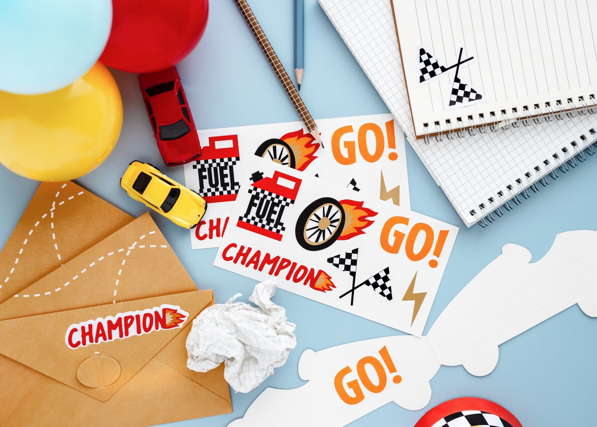 Car Racing Stickers for children