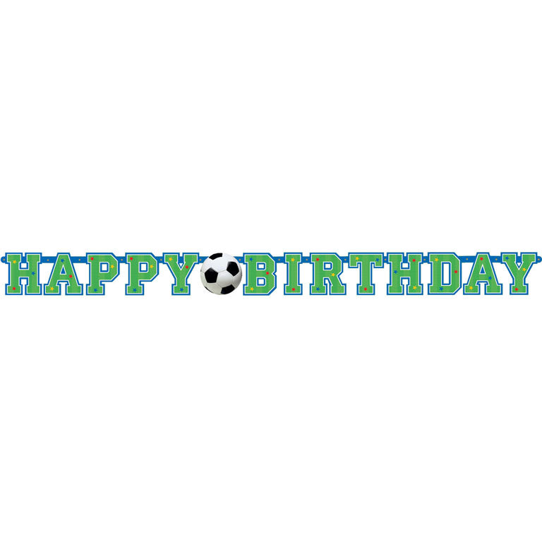 Championship Soccer Happy Birthday Banner