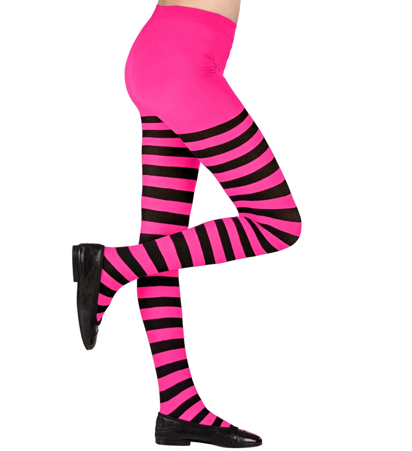 Children's Pink and Black Striped stockings