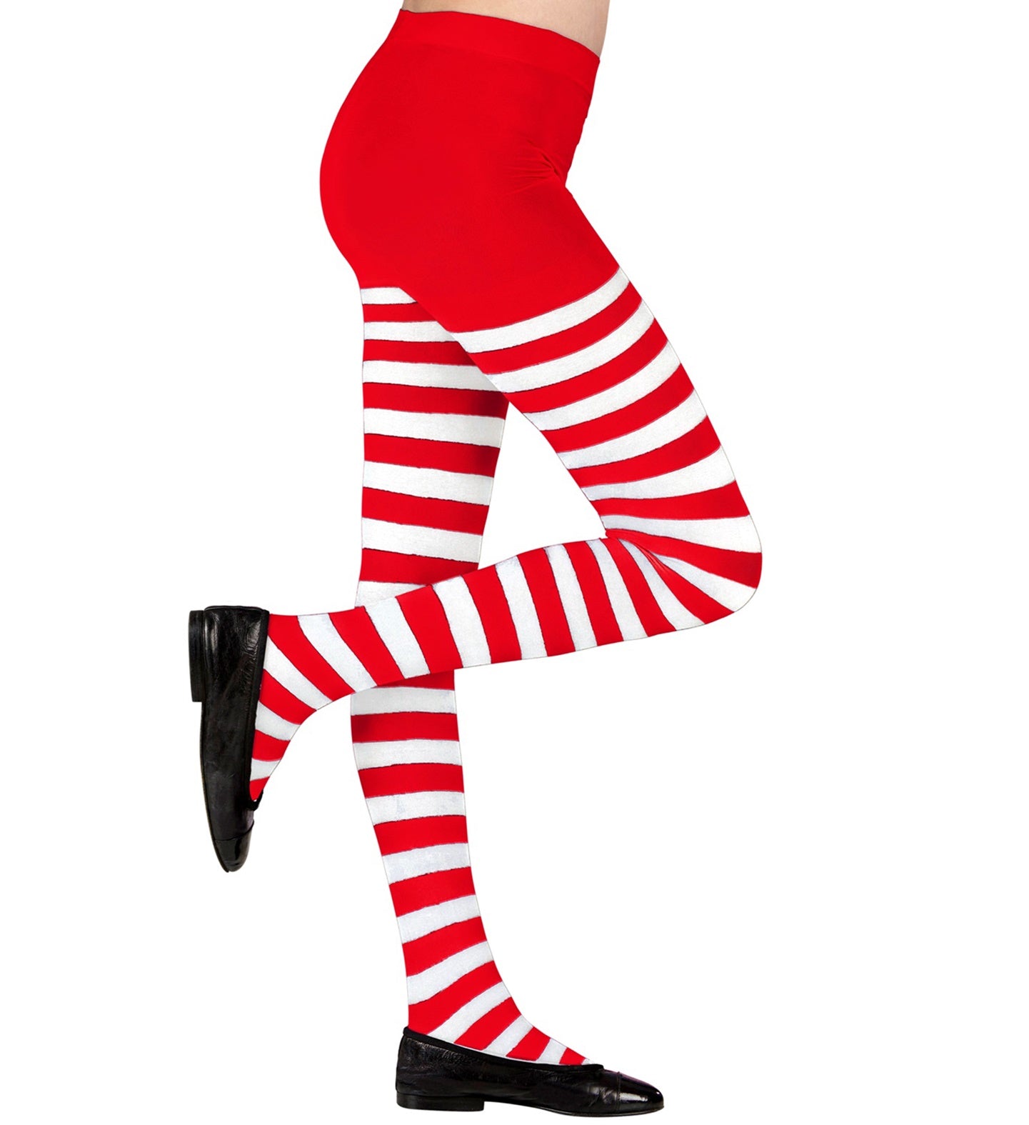 Children's Red and White Striped pantyhose