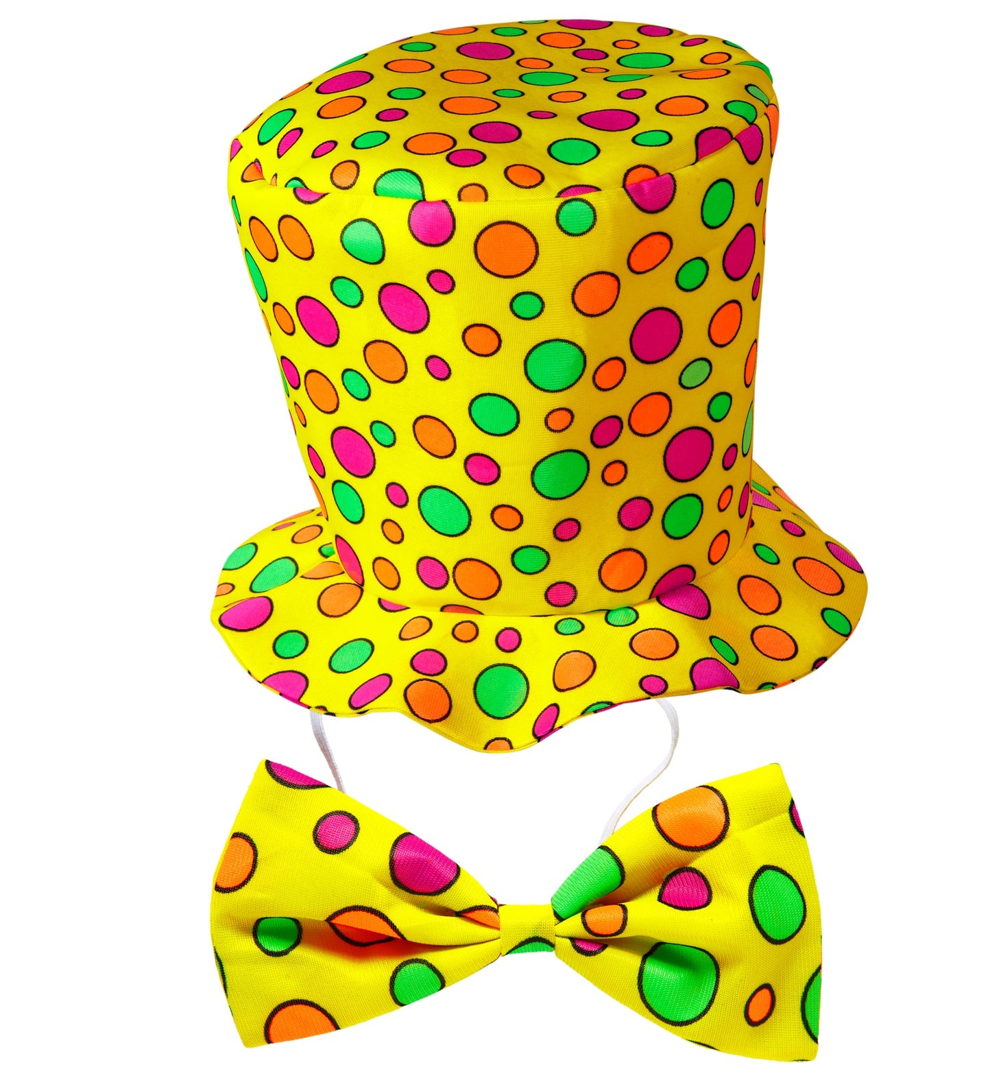 Clown Top Hat and Bowtie Yellow