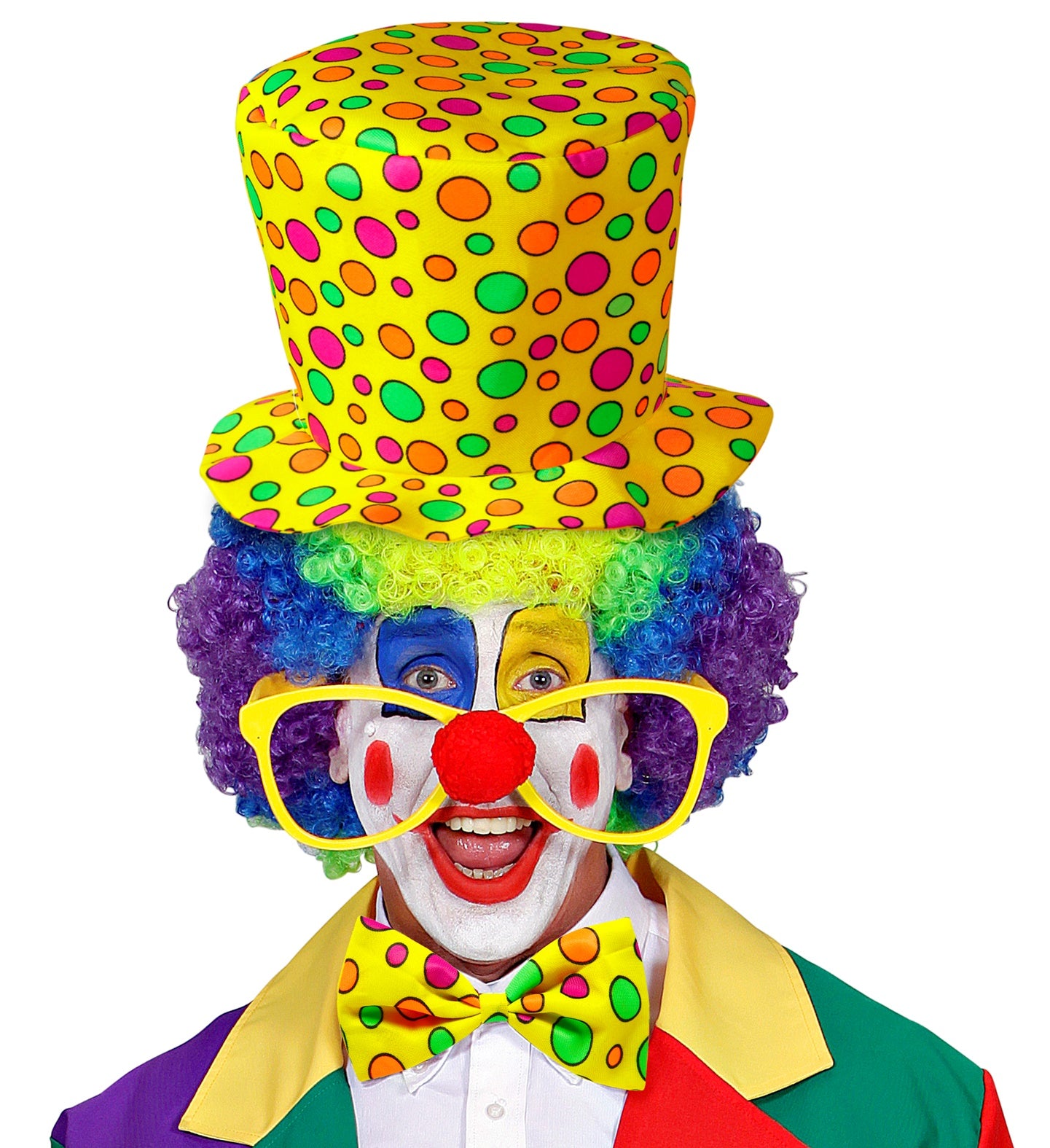Clown Top Hat and Bowtie Yellow costume accessory