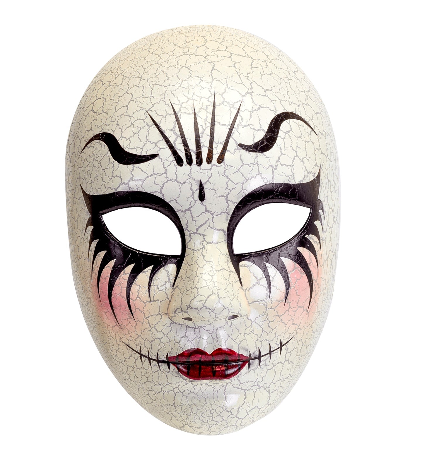 Commedia Dell'Arte Cracked Doll Halloween Mask