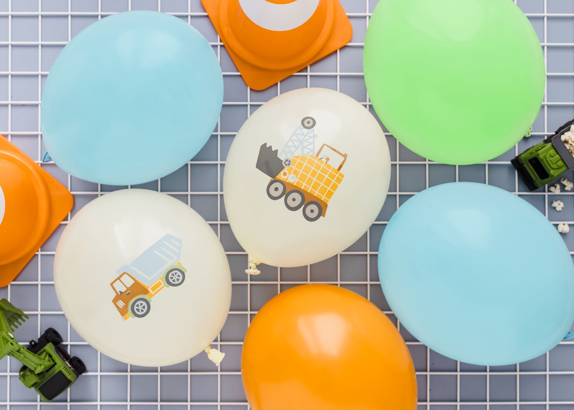 Construction Machines Birthday Balloons