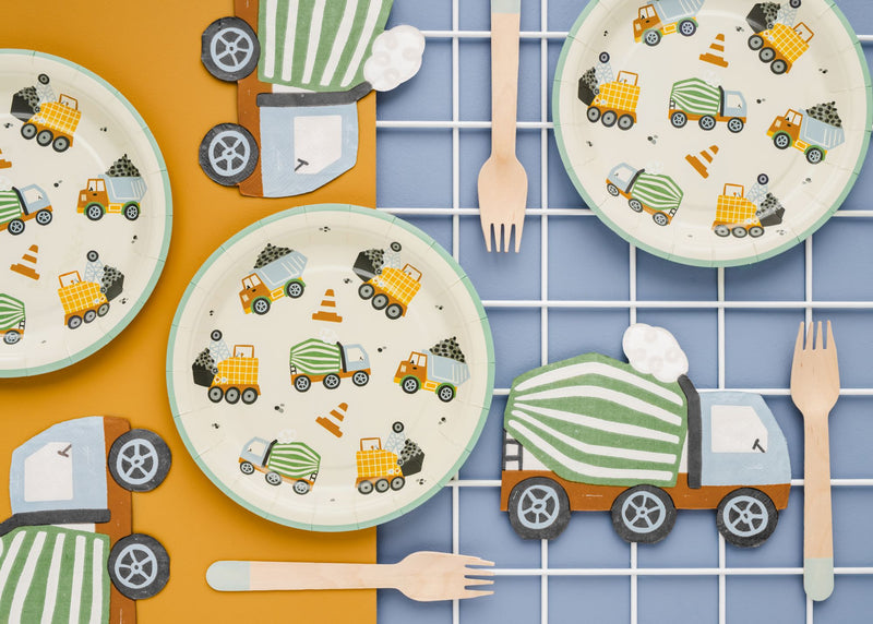 Construction Machines Paper Plates Pack of 6