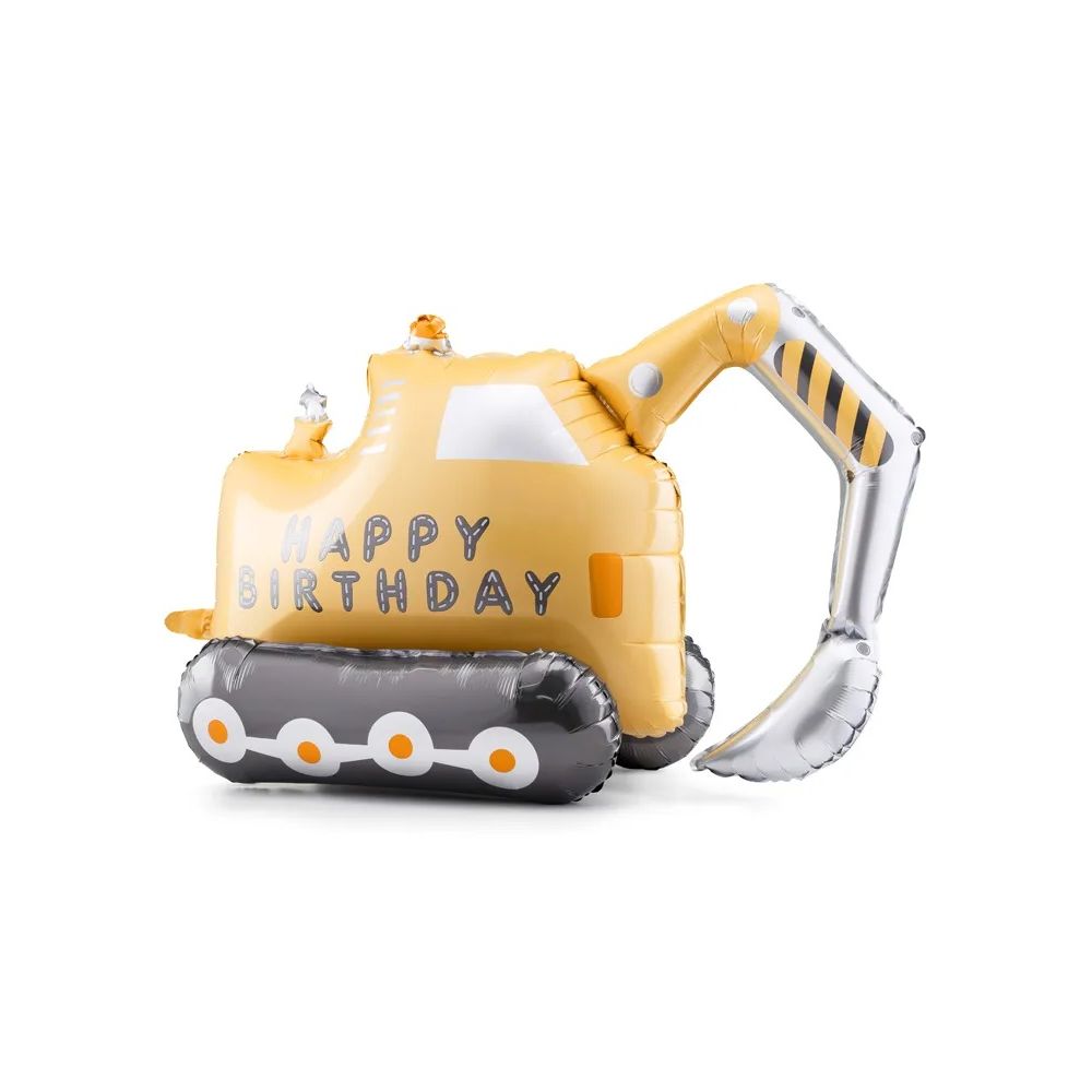 Construction Excavator Birthday Foil Balloon