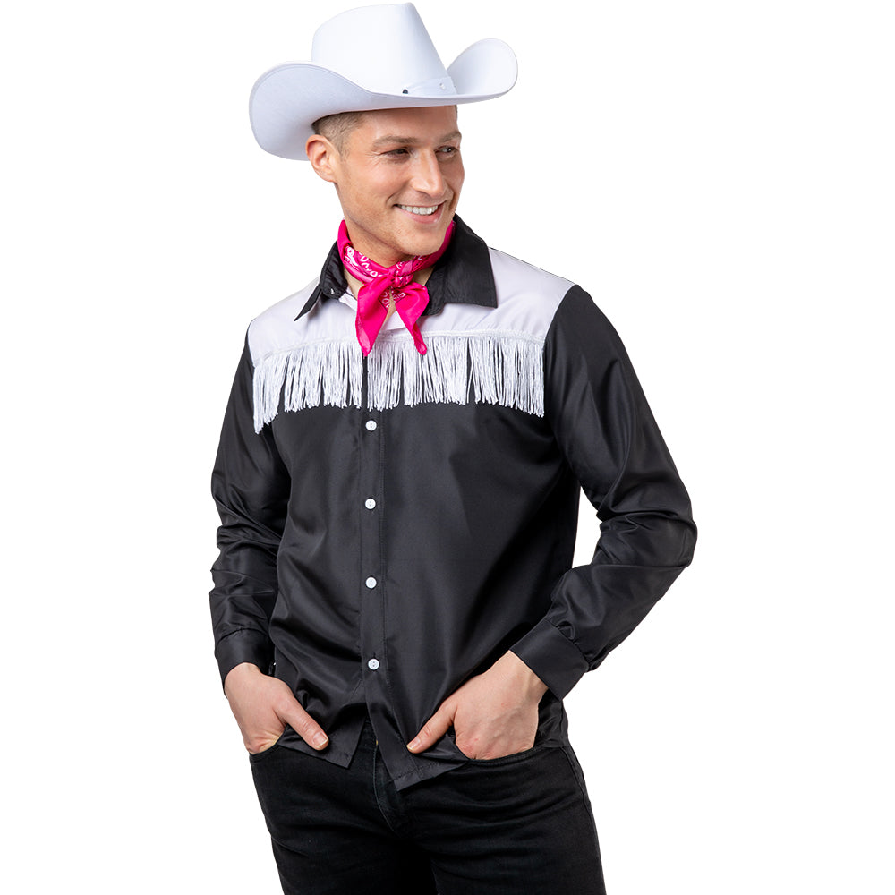 Cowboy Shirt Black and White Men's