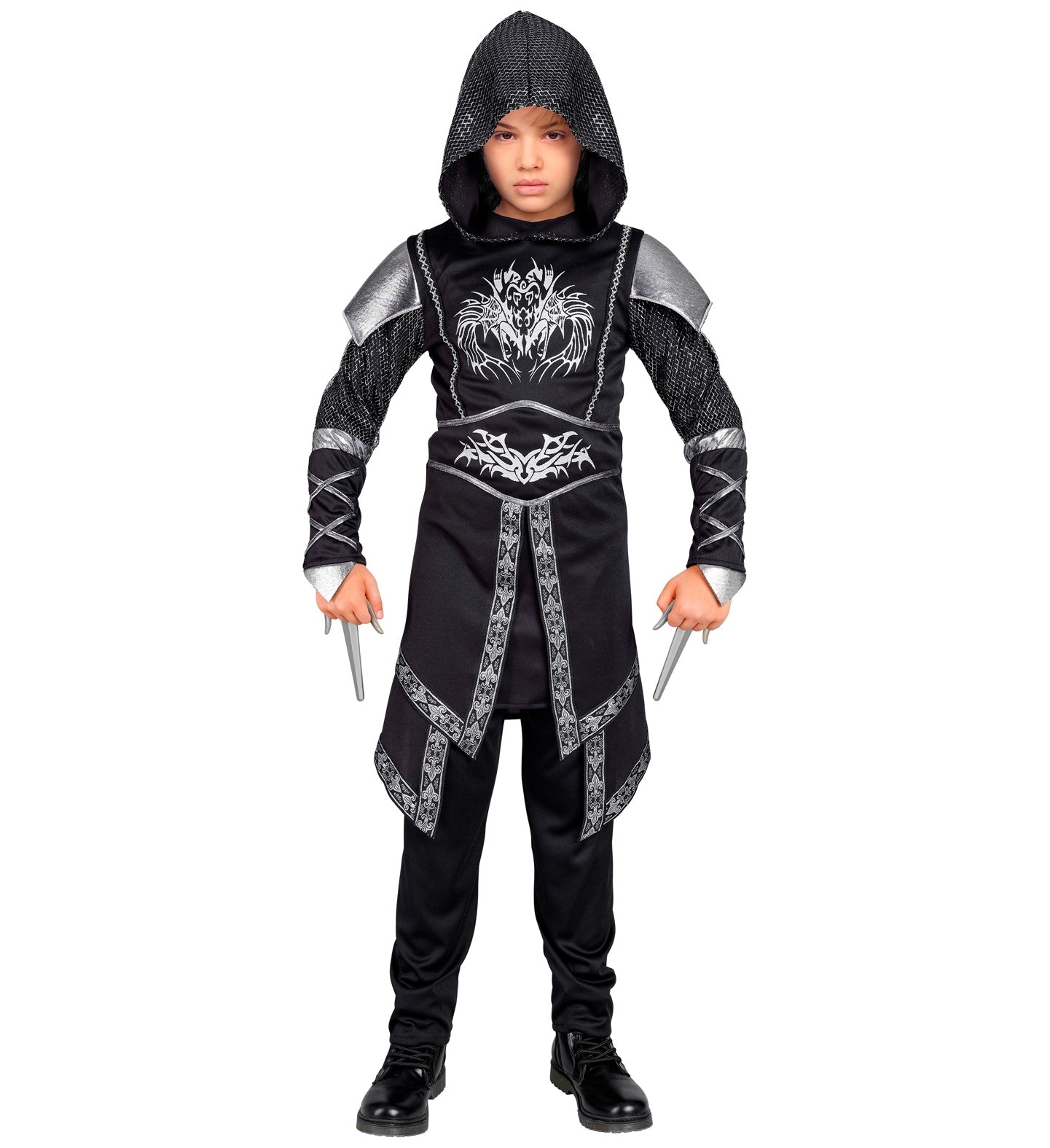 Kids blue cyber ninja costume. The coolest
