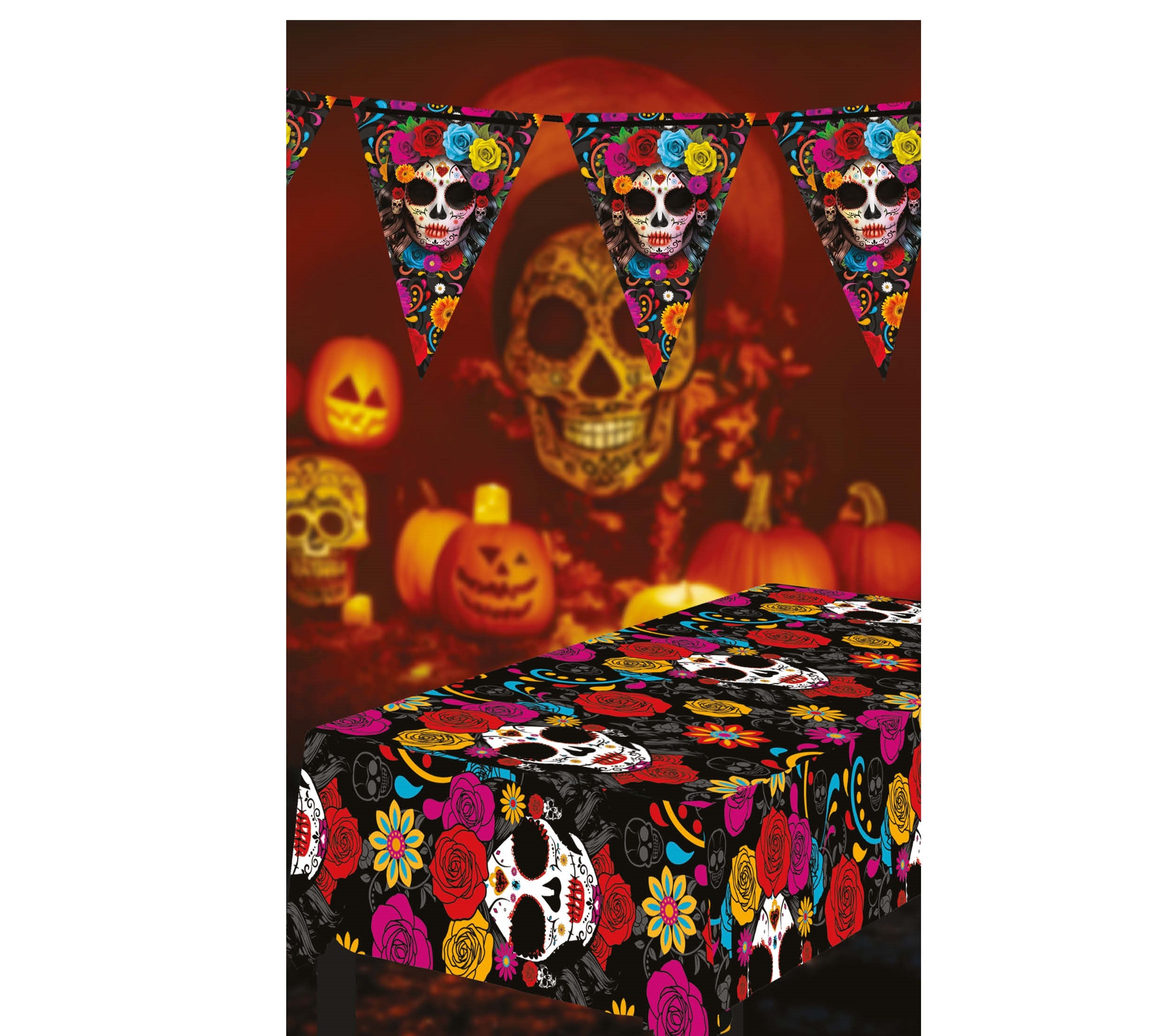 Day of The Dead Catrina Tablecloth Halloween decoration