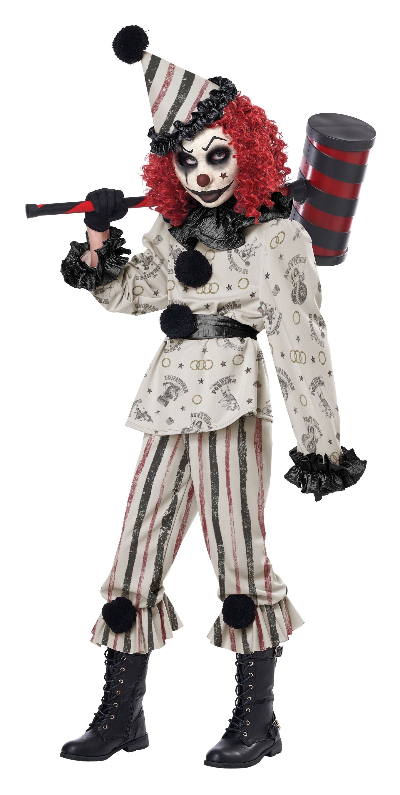 Deluxe Creeper Clown Costume Girls