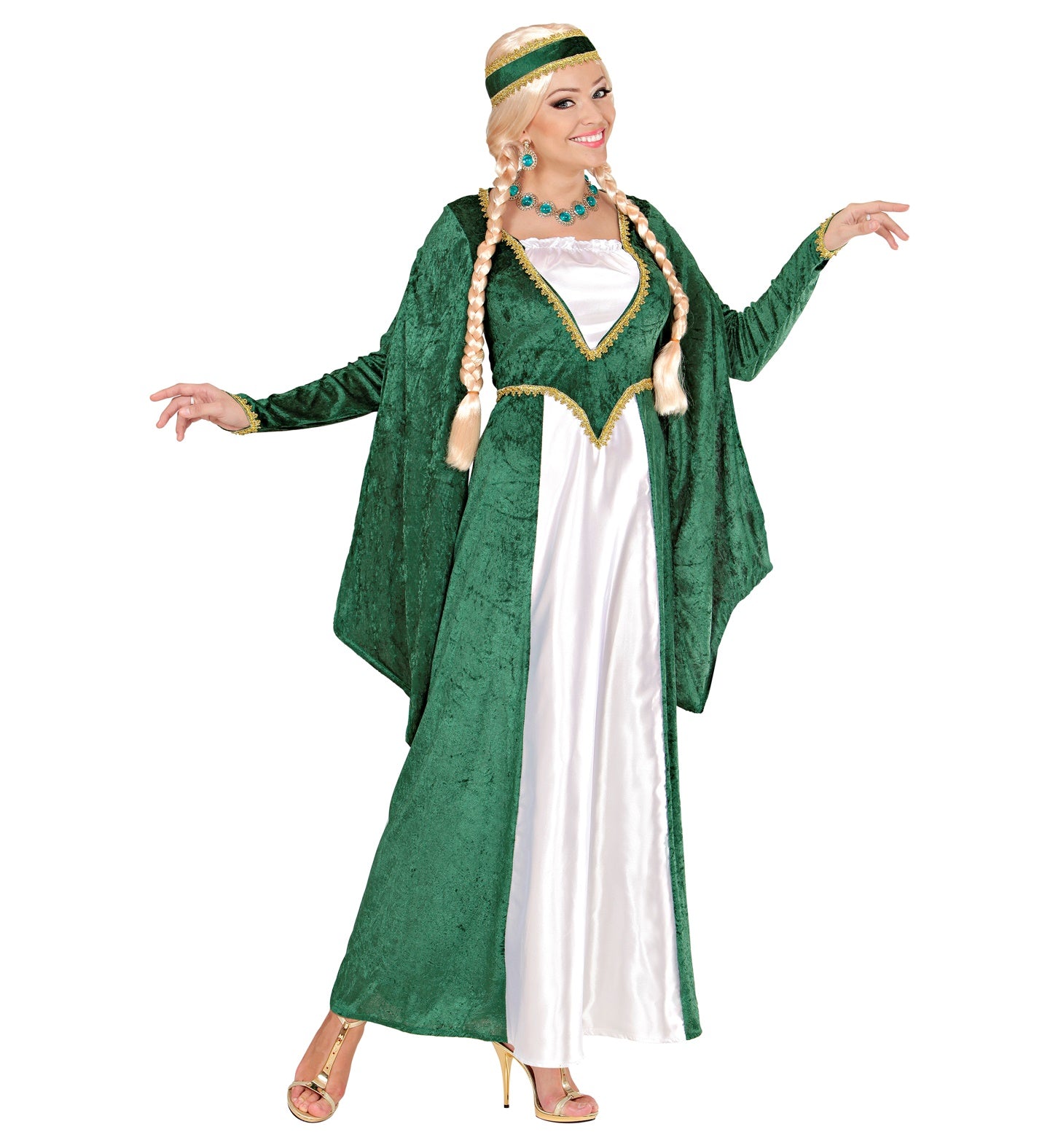 Deluxe Renaissance Queen Costume Green