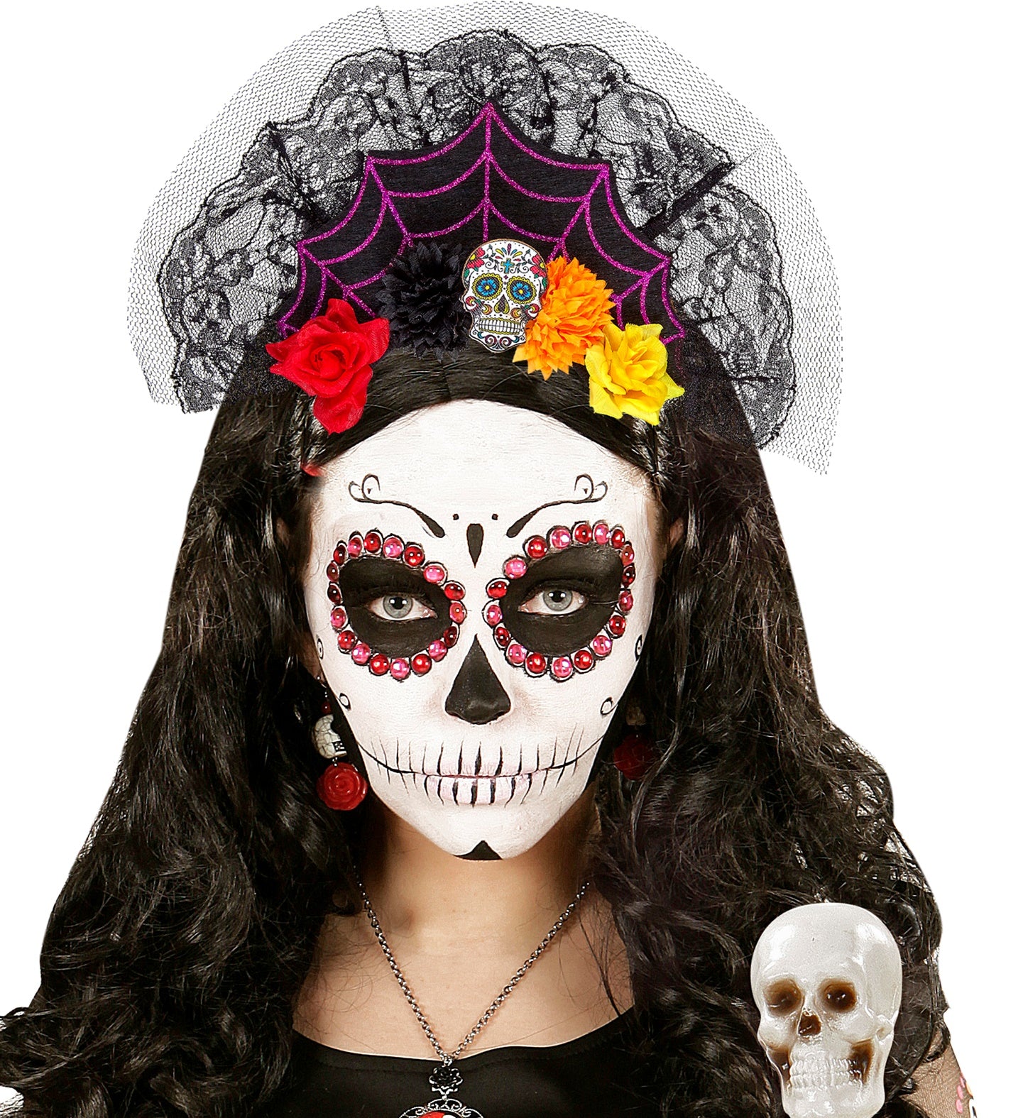 Dia De Los Muertos Sugar Skull Headpiece
