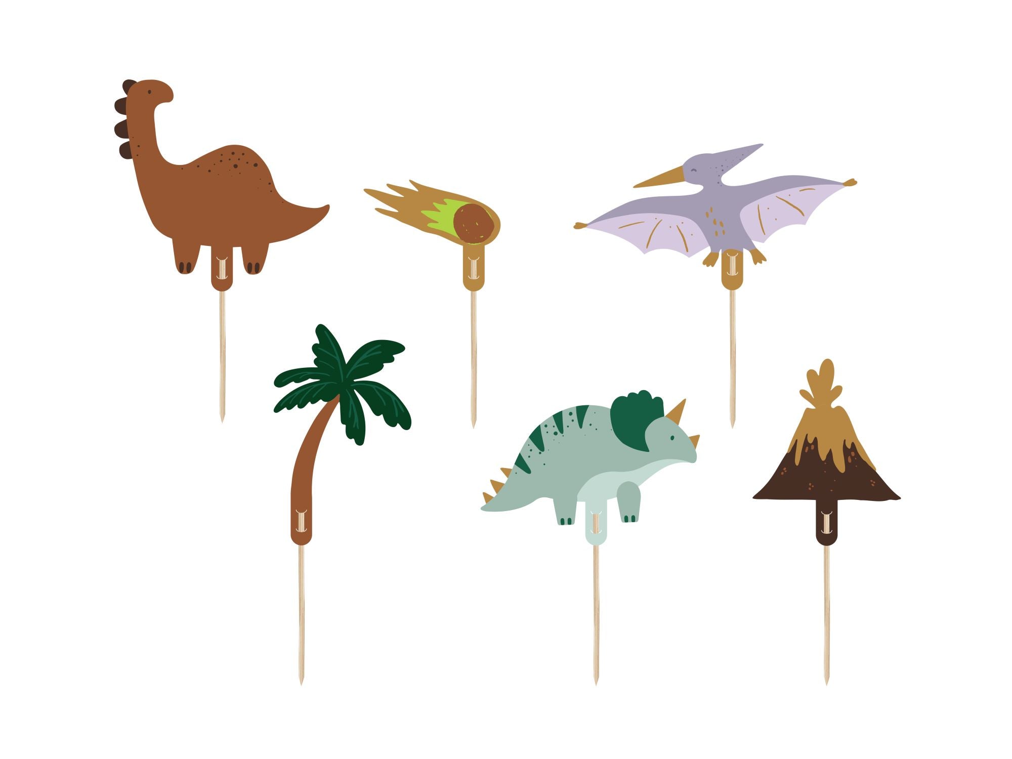 Dinosaurs Party Cake Toppers