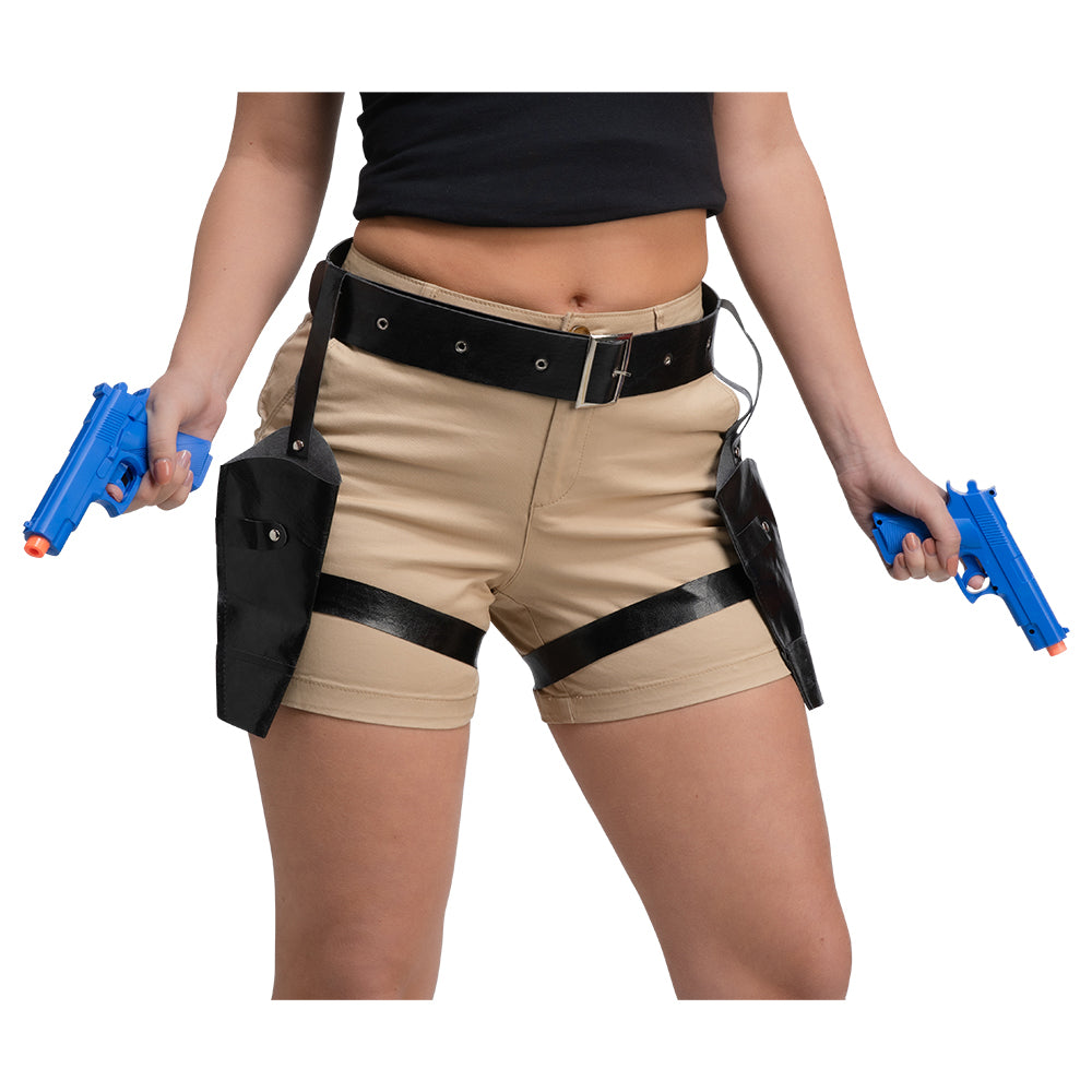 Double Thigh Holsters with Guns
