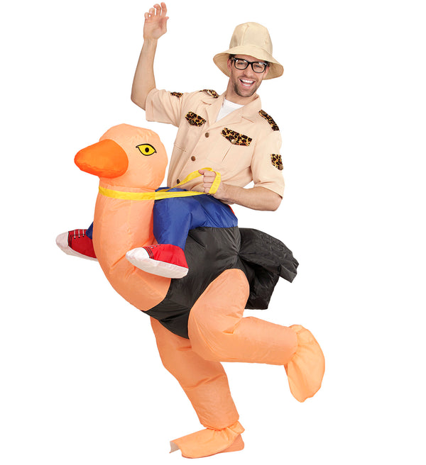 Explorer on Inflatable Ostrich Costume