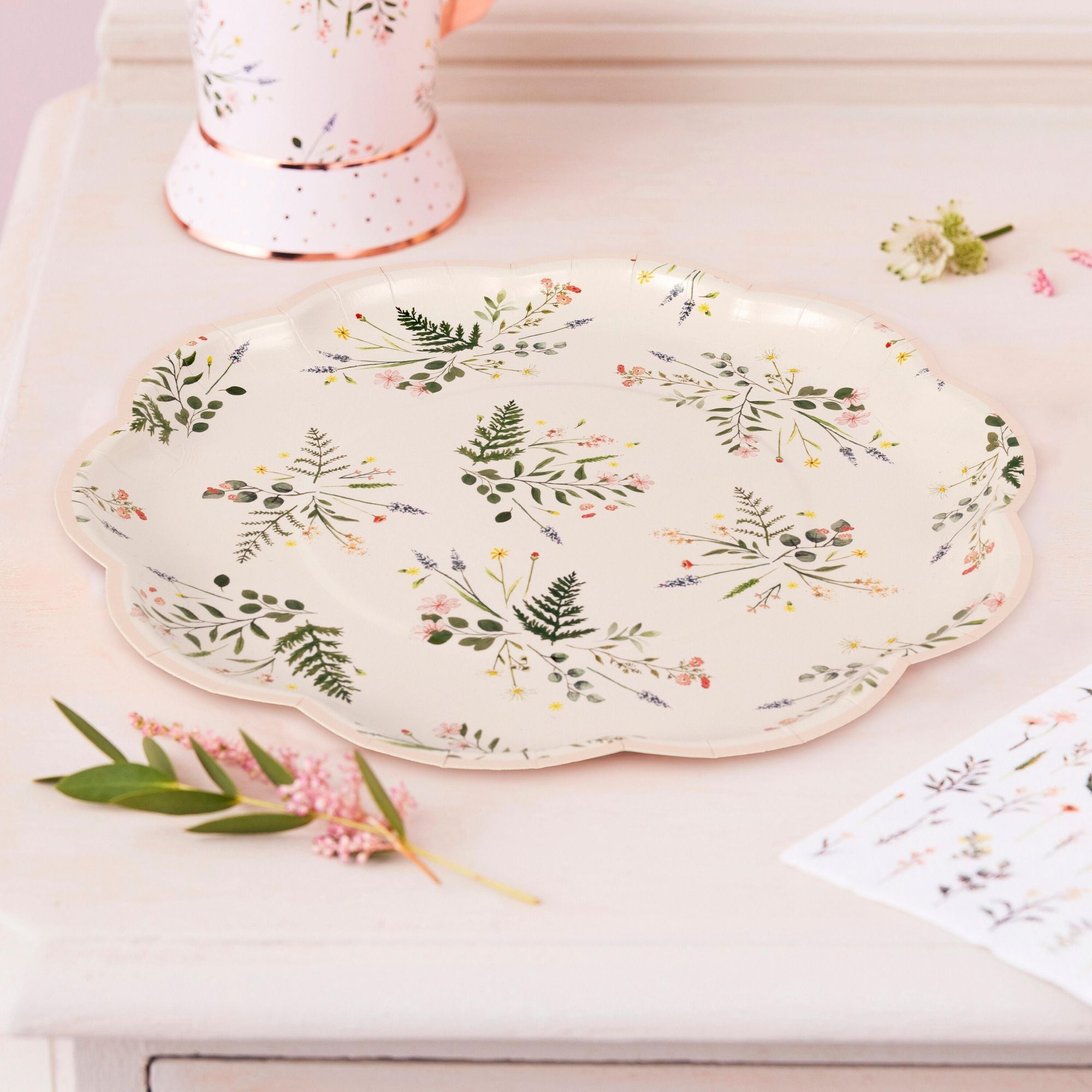 Floral Tea Party Paper Plates