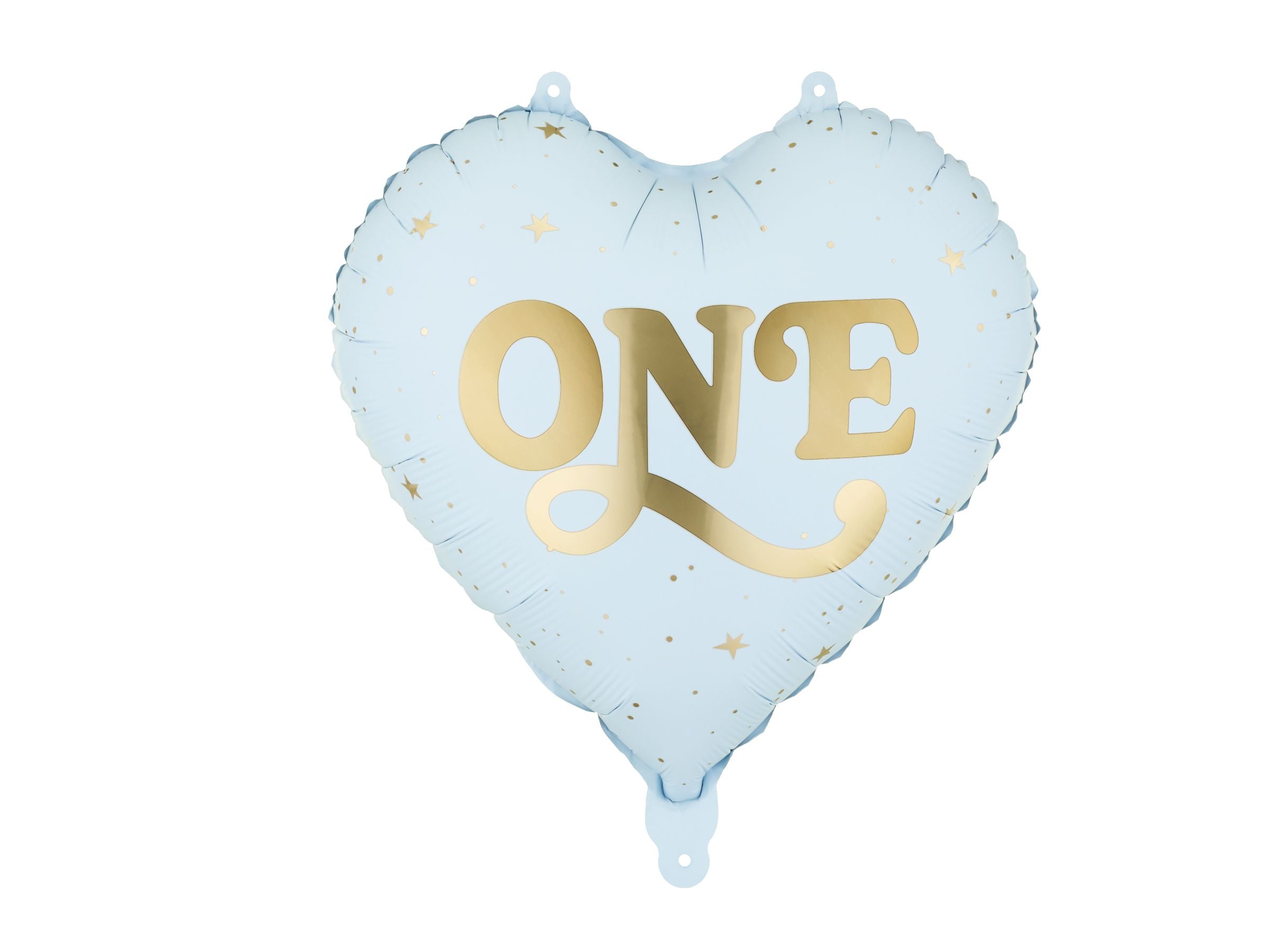 Foil Heart ''One'' Balloon Light blue