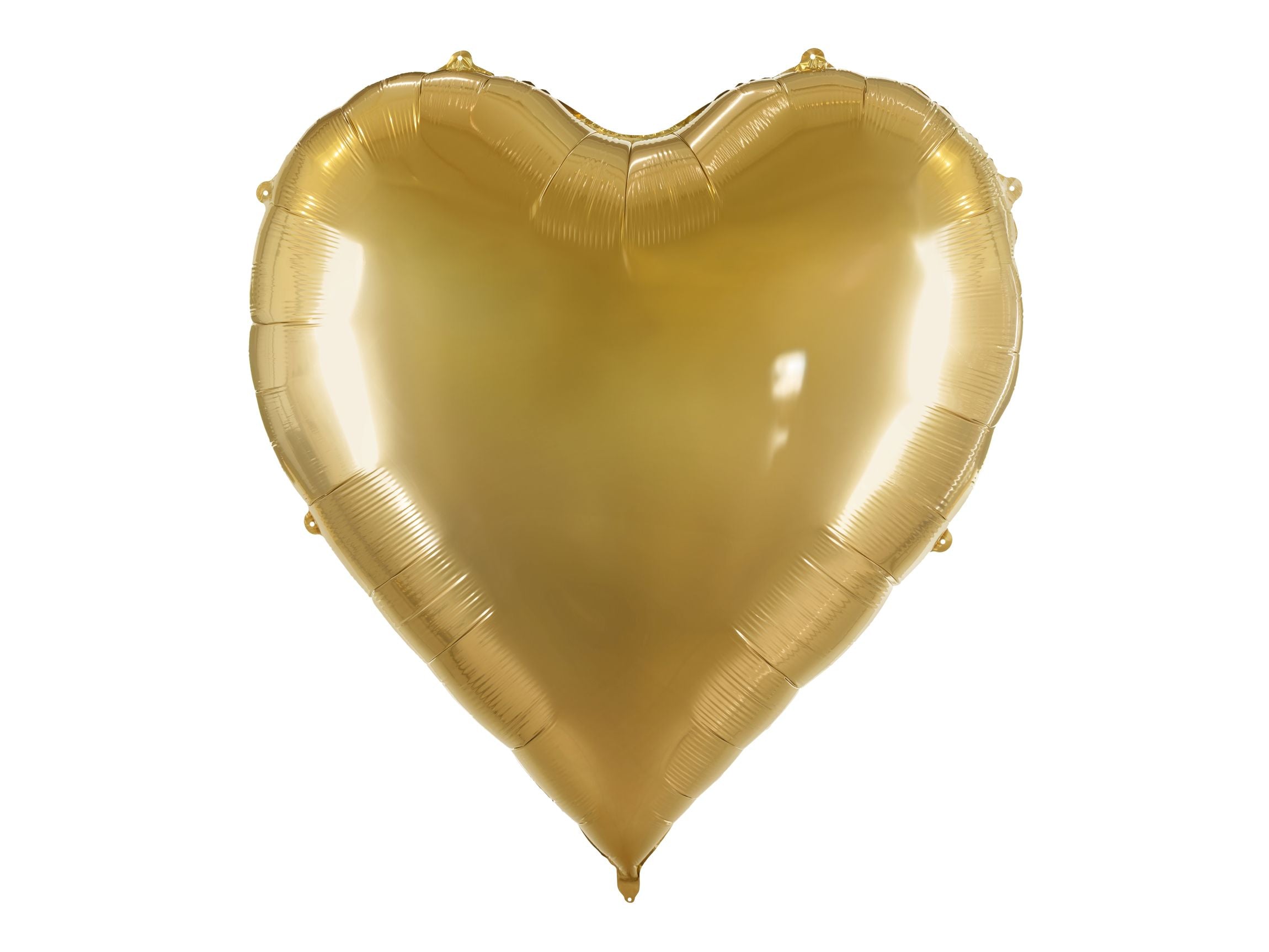 A massive 136cm gold heart foil balloon used as a centerpiece for a grand romantic celebration.