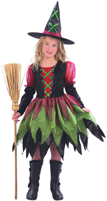 Girls Green Tutu Witch Fairy Halloween Costume