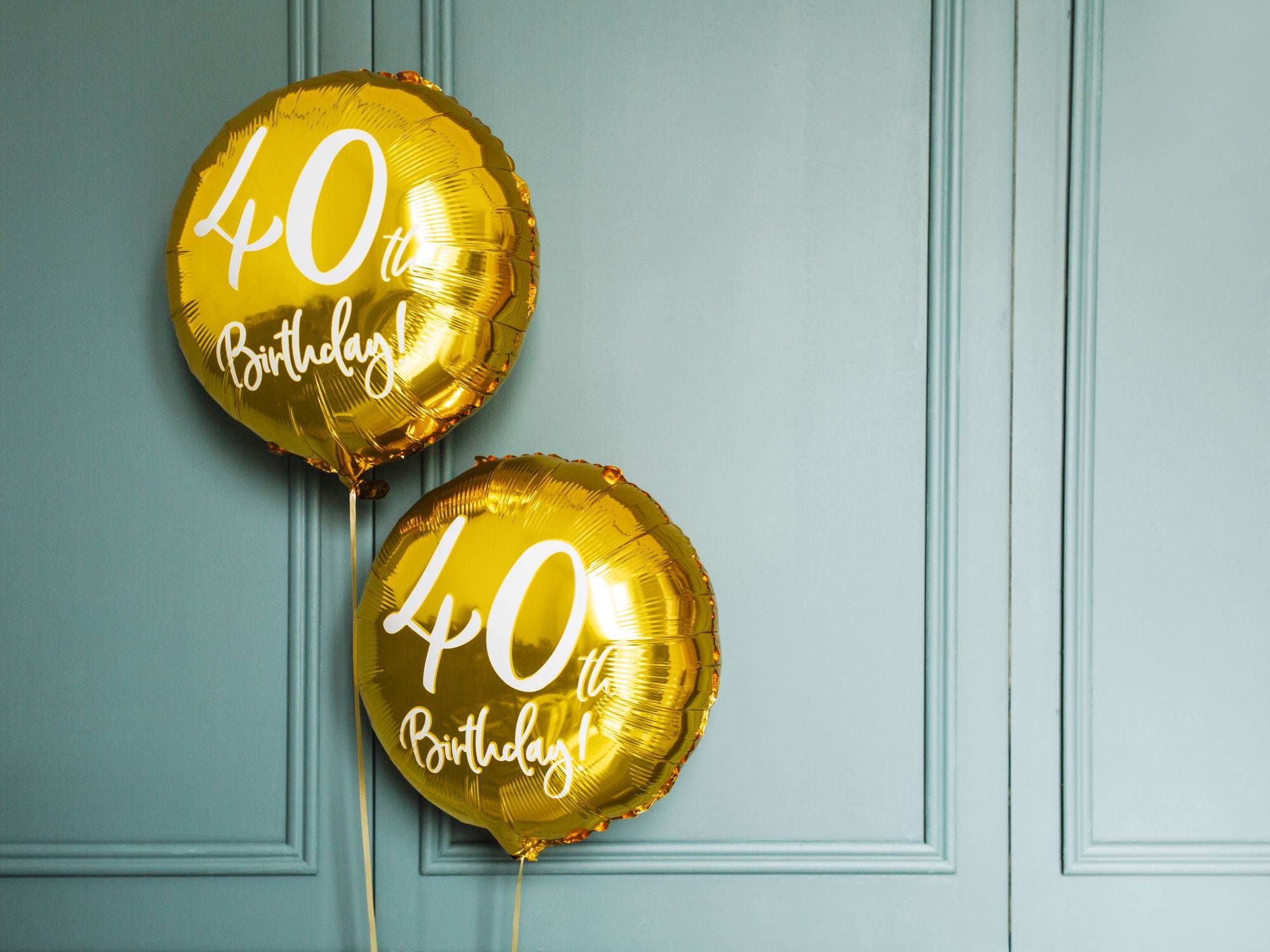 Gold 40th Birthday Foil Balloons