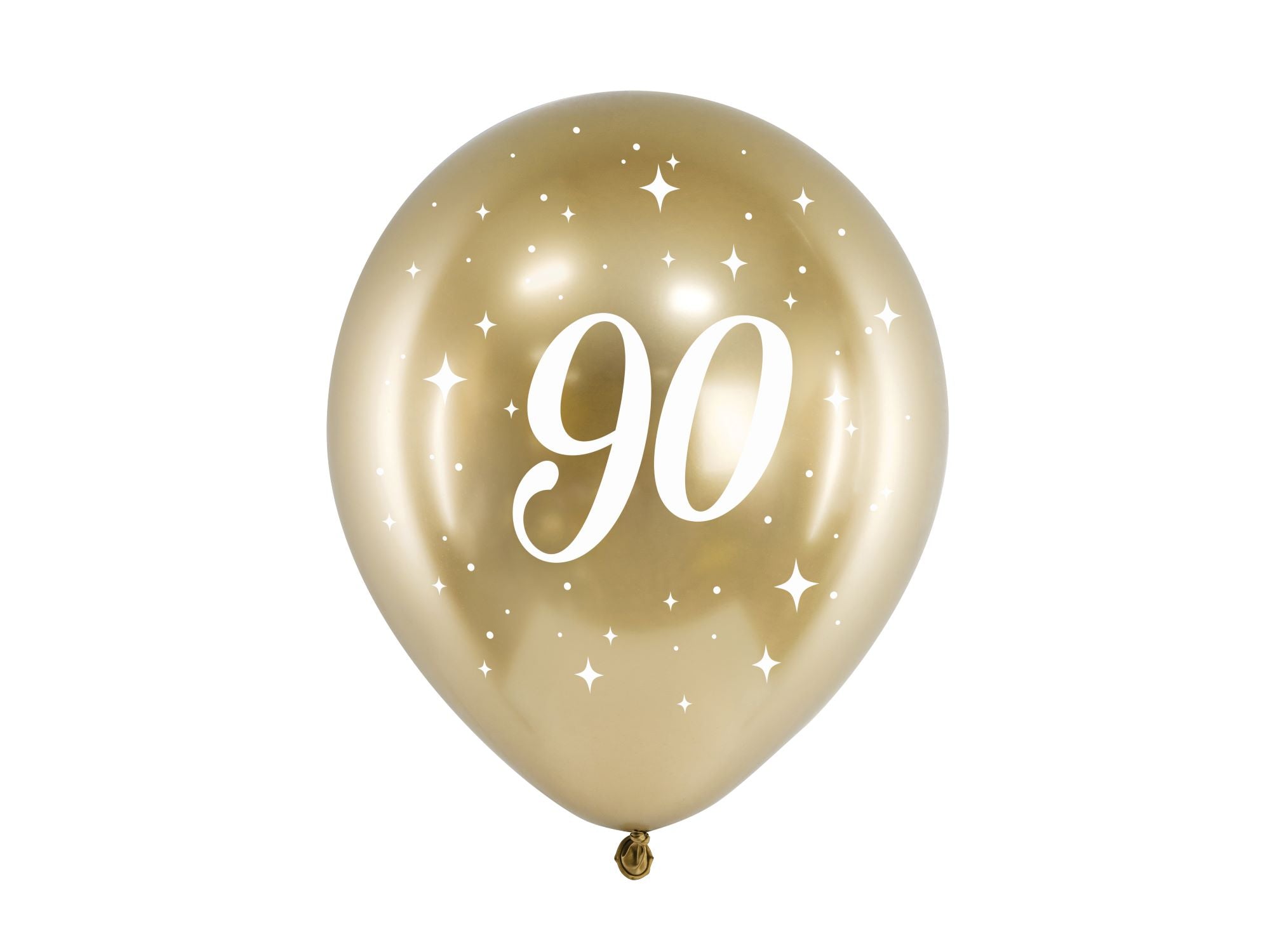 Gold 90th Birthday Balloon Pack of 6