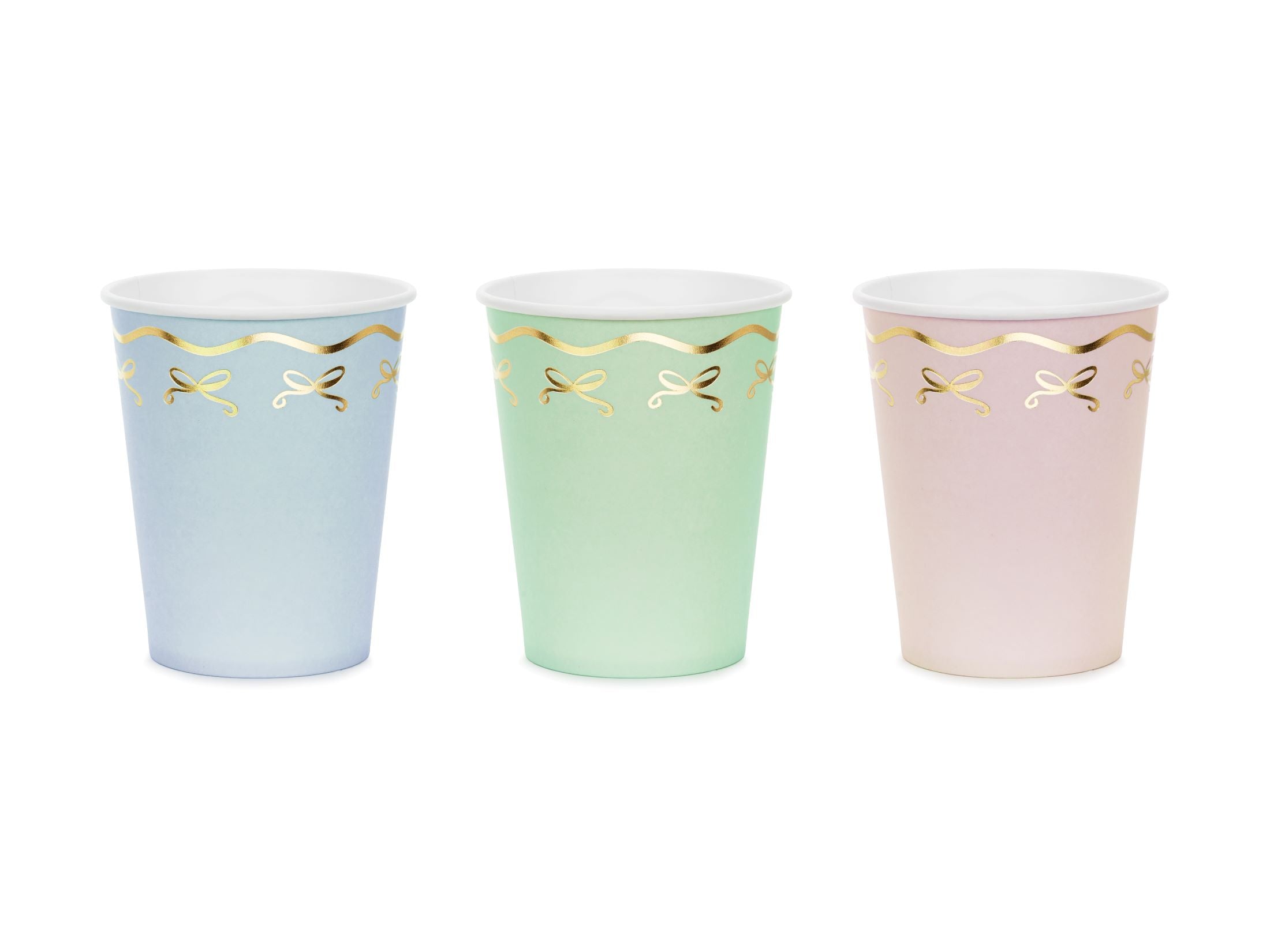 Gold Bow Tie Paper Cups