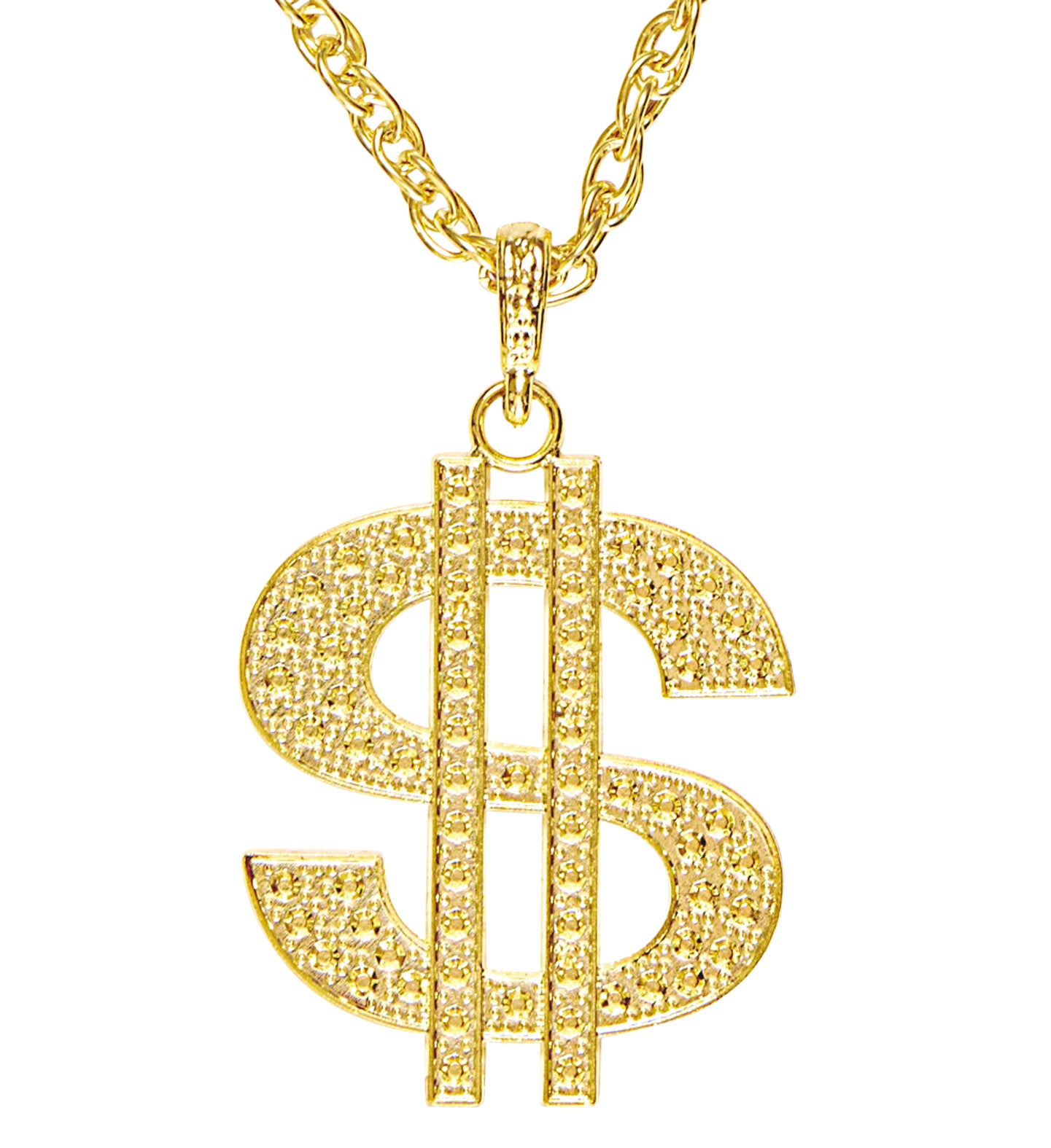 Gold Dollar Sign Necklace