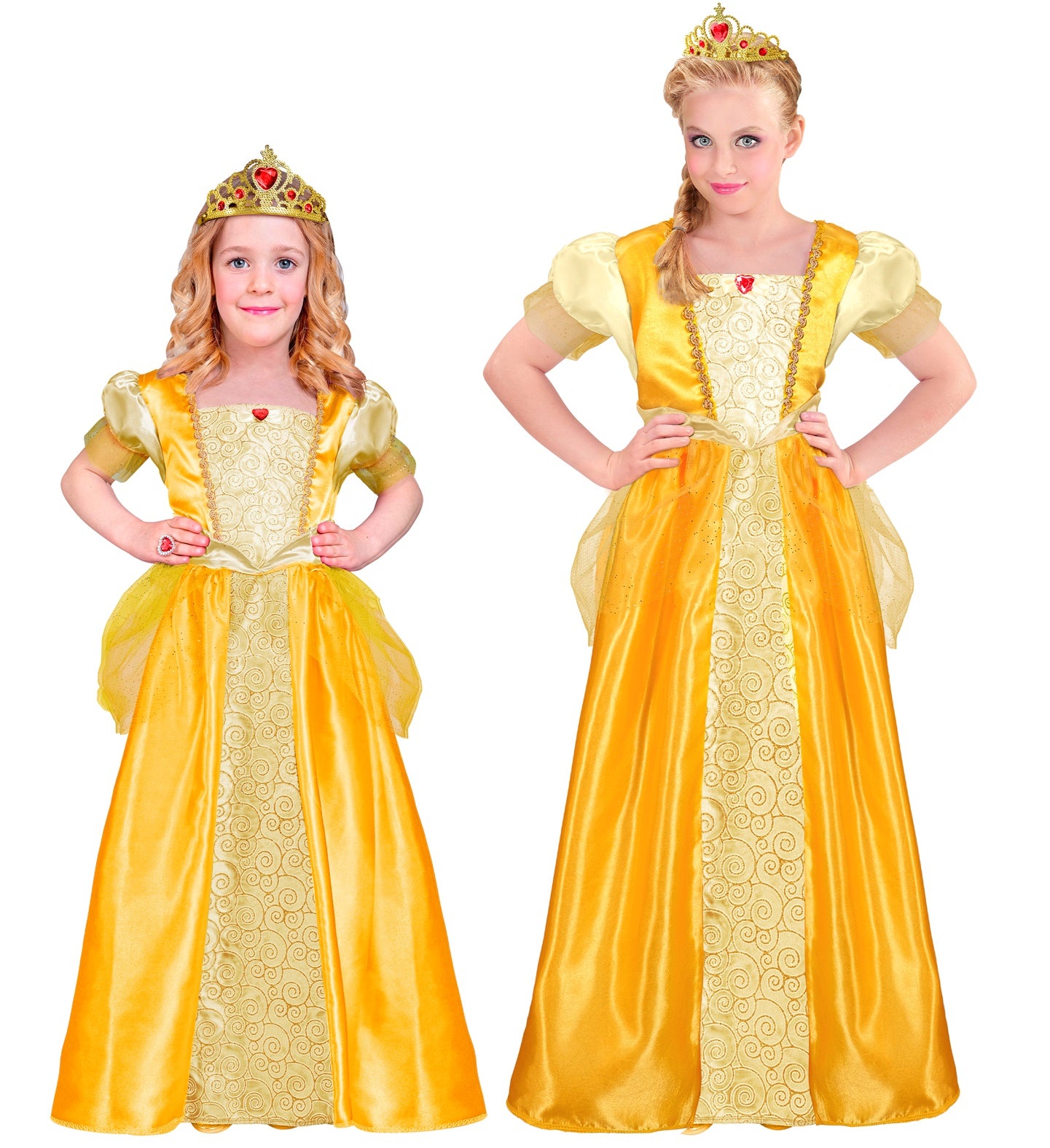 Gold Fairytale Princess Girls Belle Costume