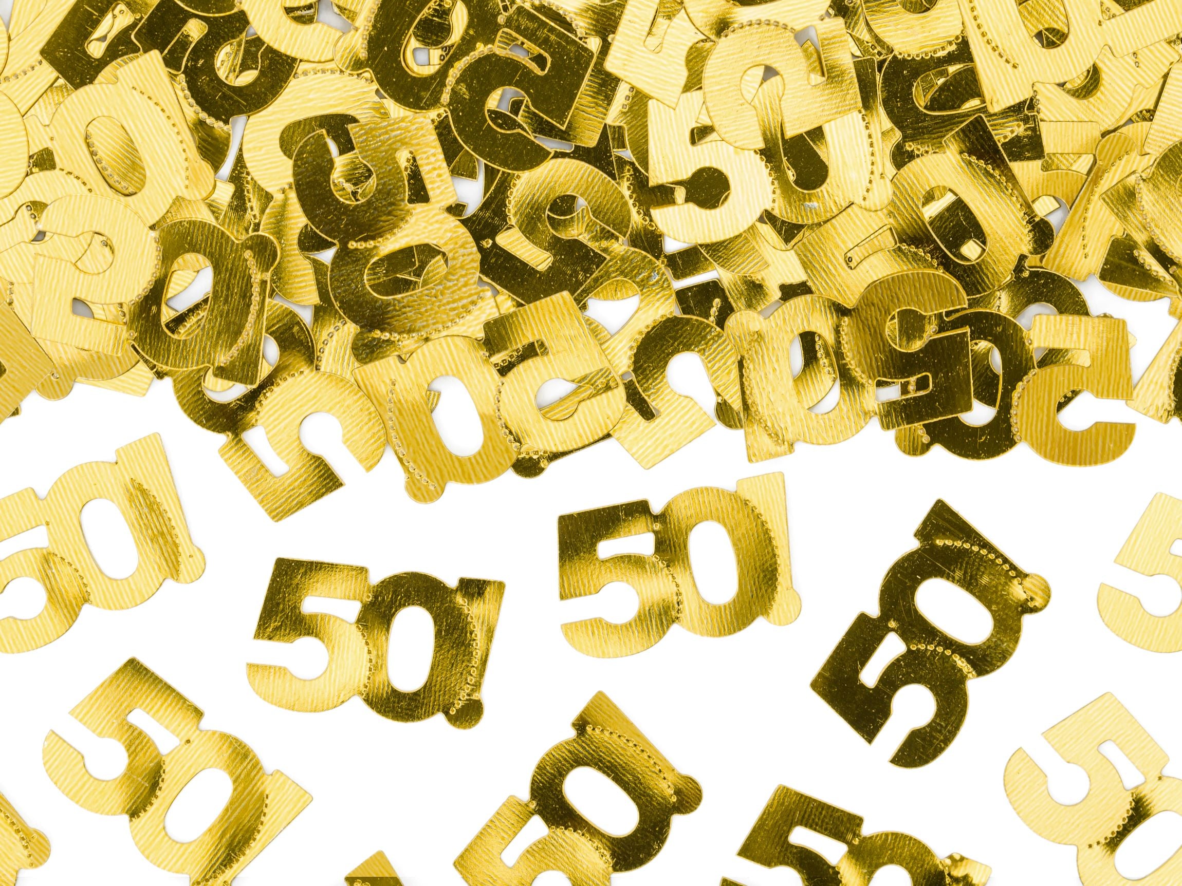 Gold Table Confetti Number 50