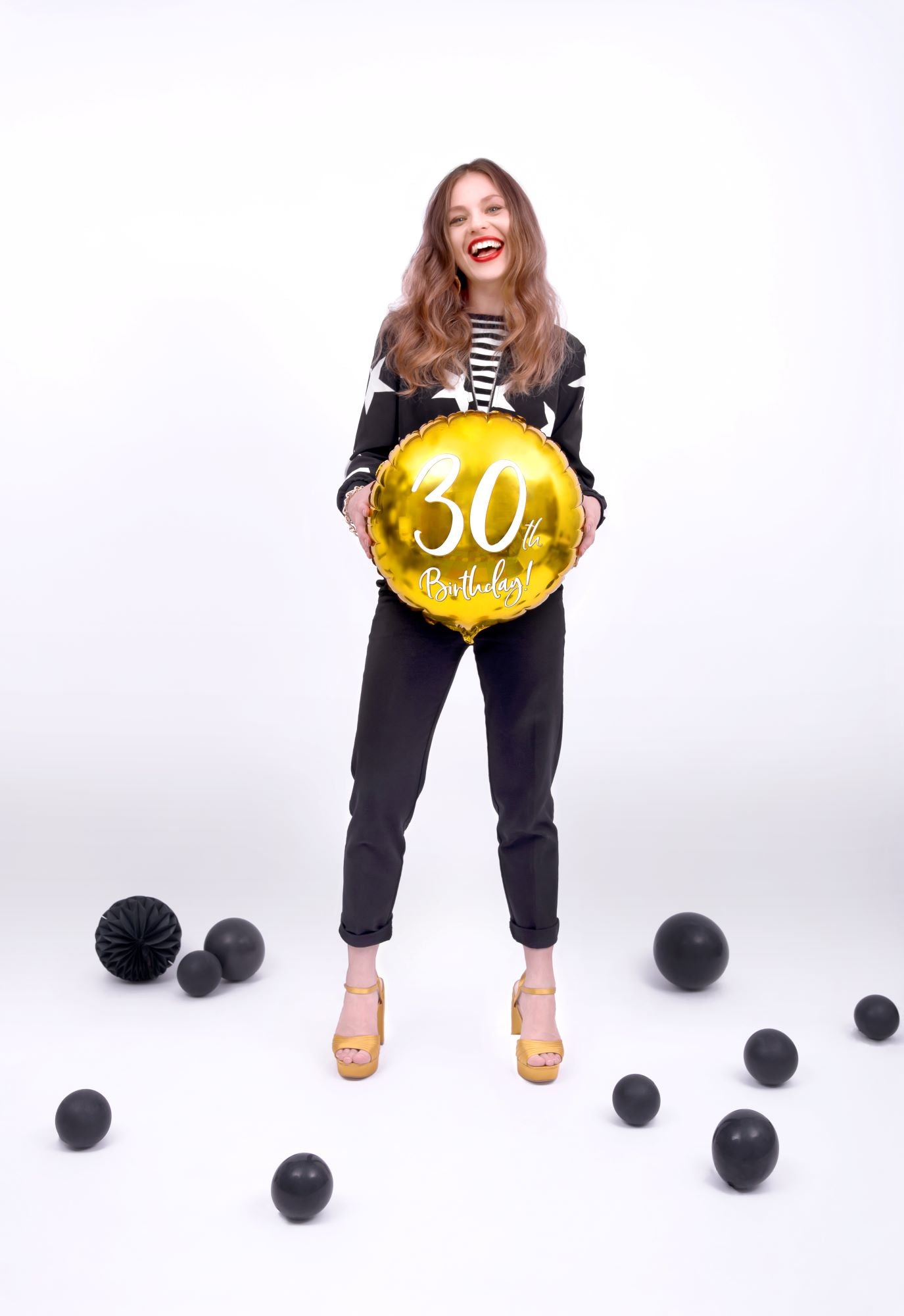 Gold 30th Birthday Foil Balloon decoration