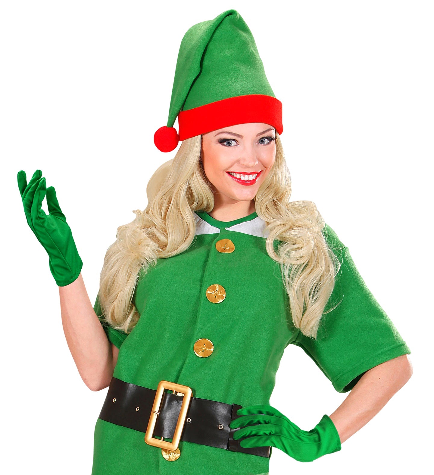 Green Gloves Adult for elf costume