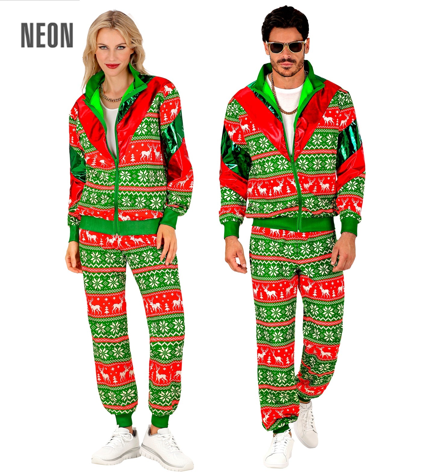 Green Red Merry Christmas Tracksuit Costume