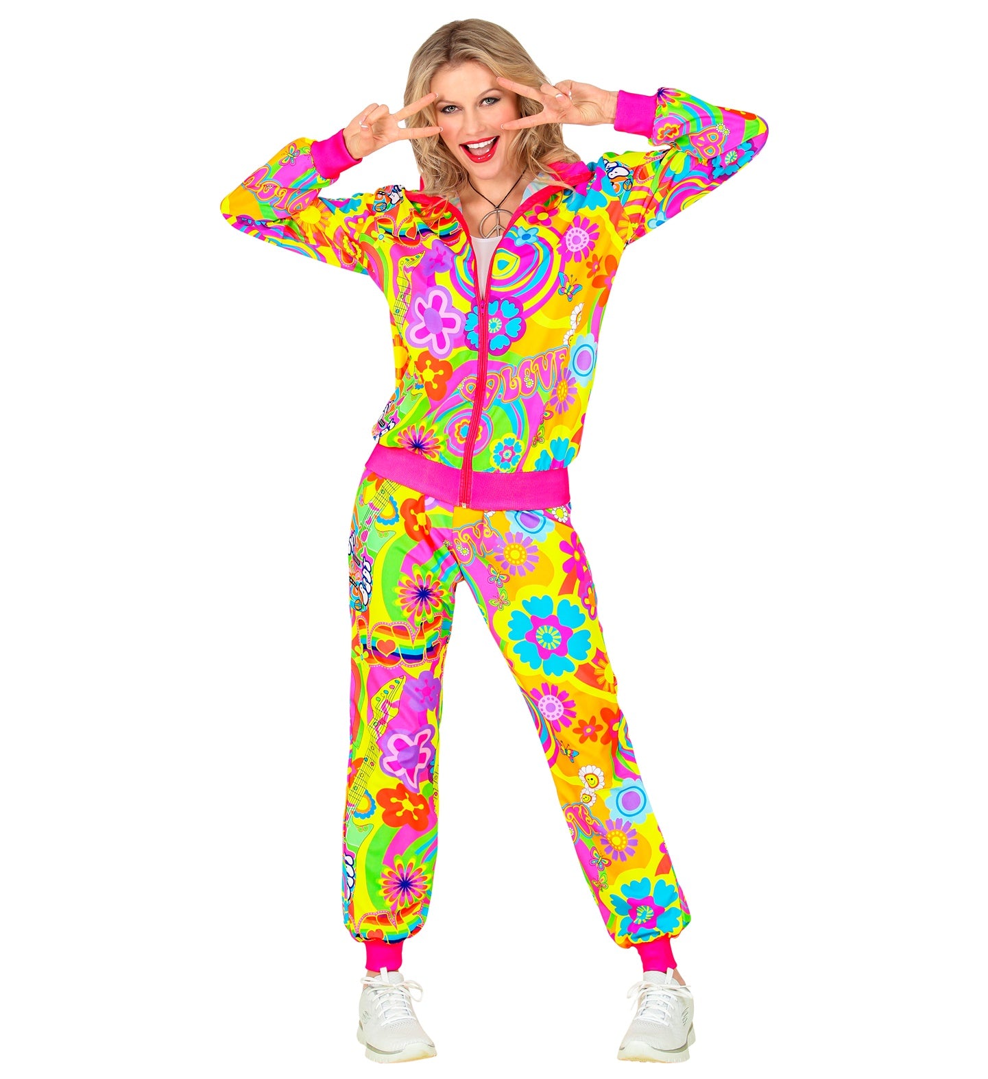 Groovy Love Hippie Tracksuit Costume for women