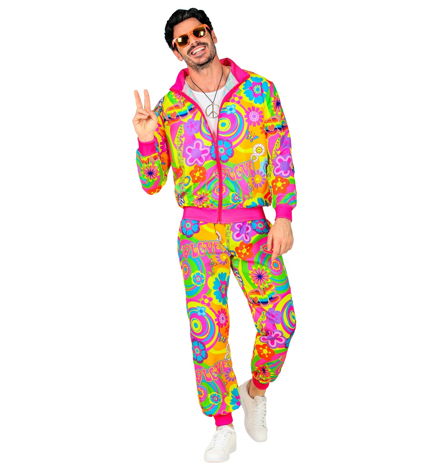 Groovy Love Hippie Tracksuit Costume for men