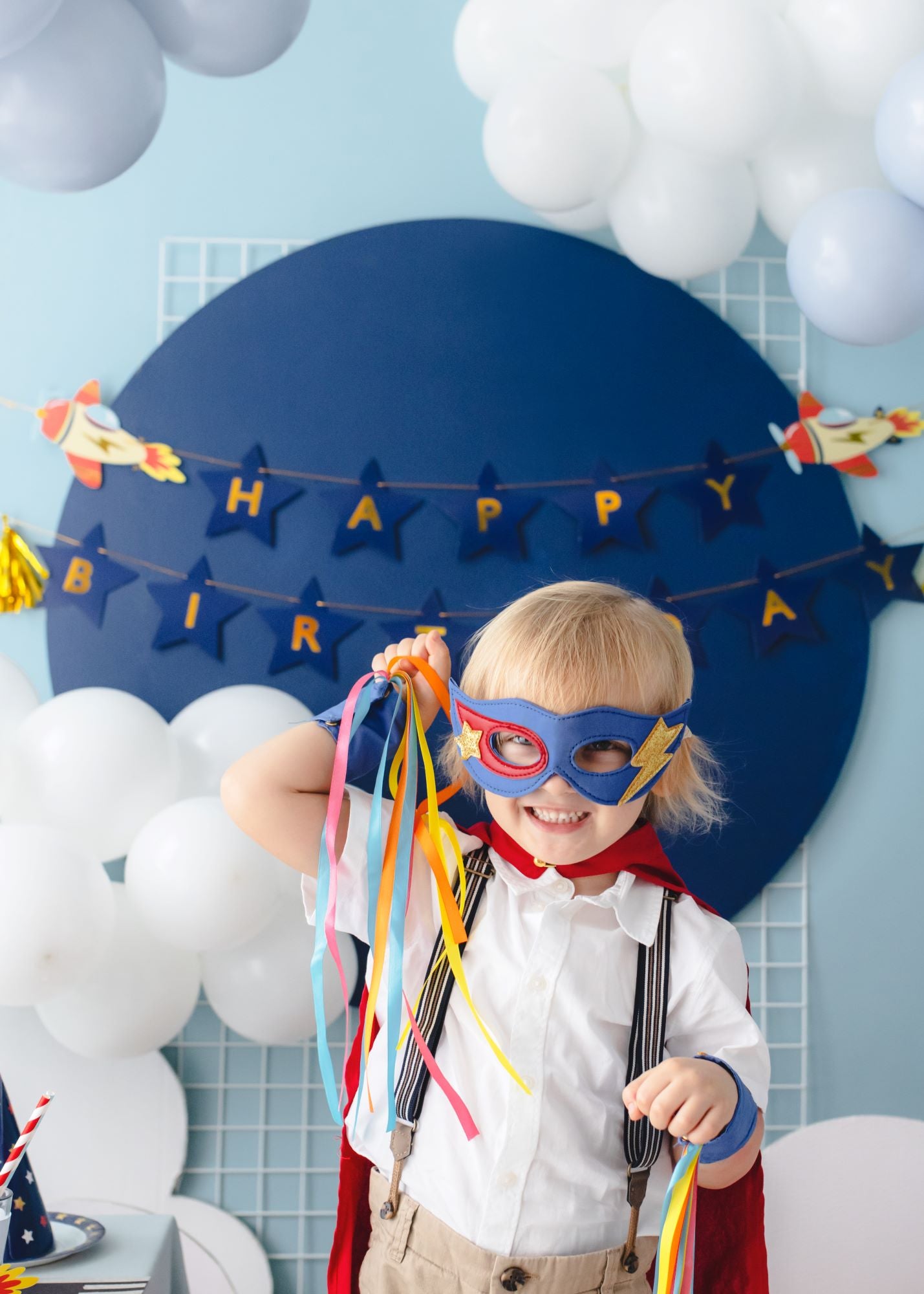 Happy Birthday Airplane Bunting for kids party