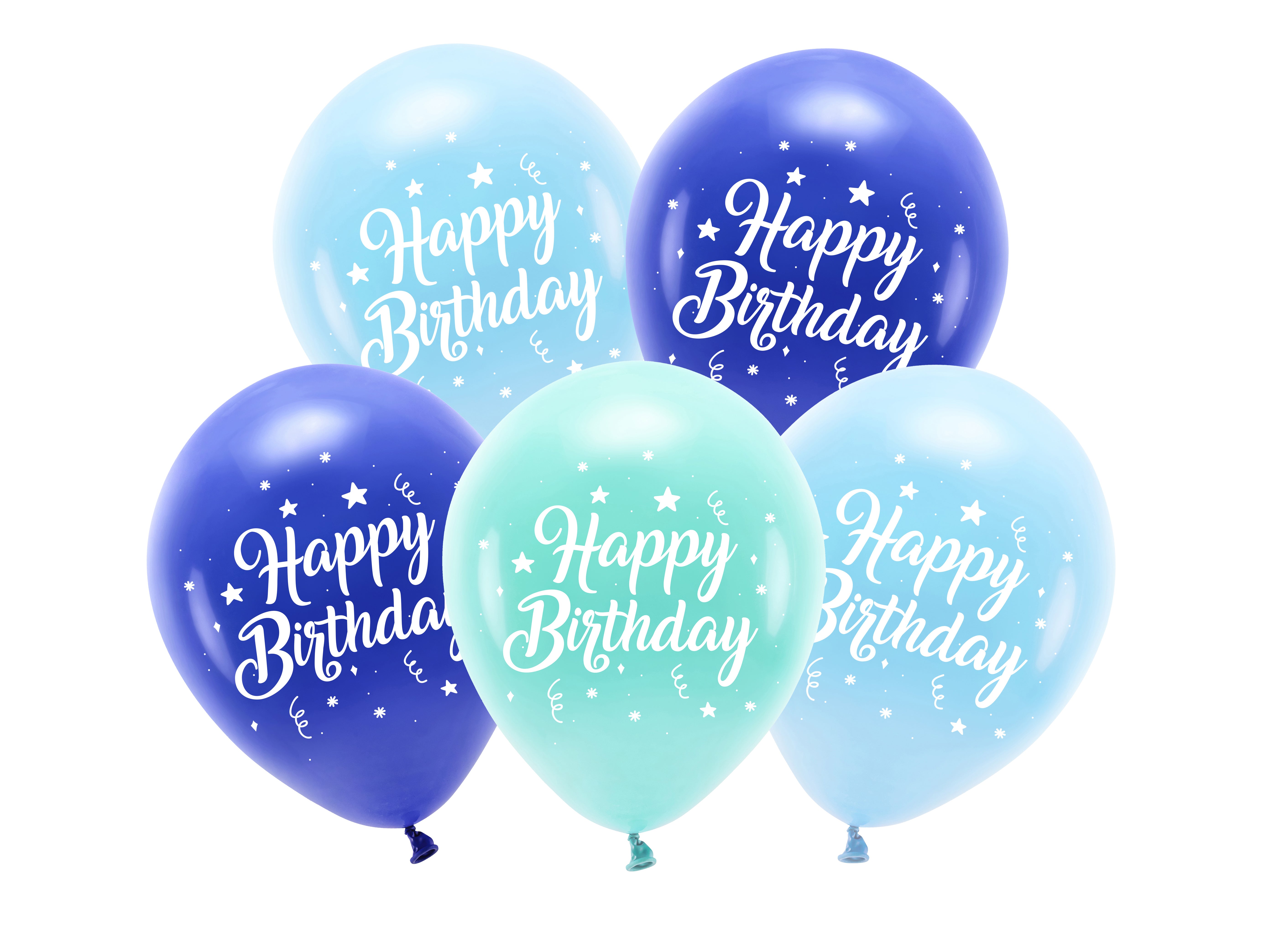 Happy Birthday Eco Balloons Blue