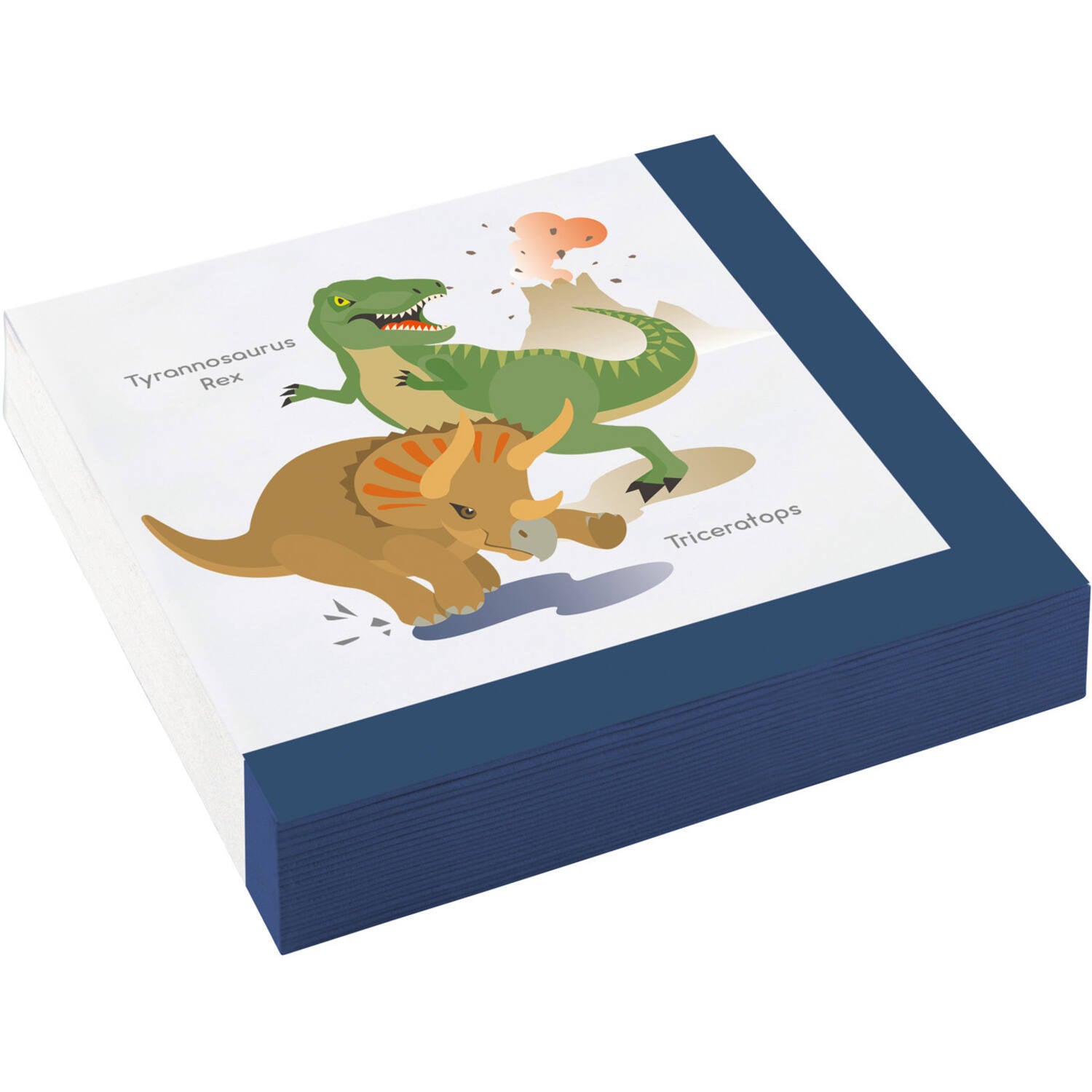 Happy Dinosaur Napkins T-Rex & Triceratops