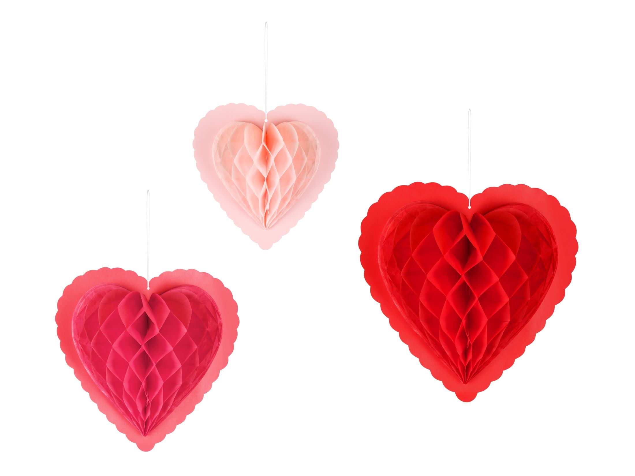 Heart Honeycomb Decorations