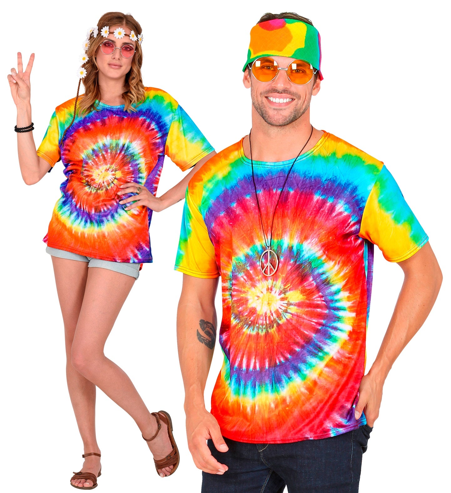 Hippie Tie-Dye T-Shirt costume accessory