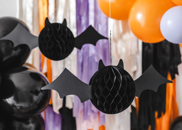 Honeycomb Paper Decoration Bats for Halloween