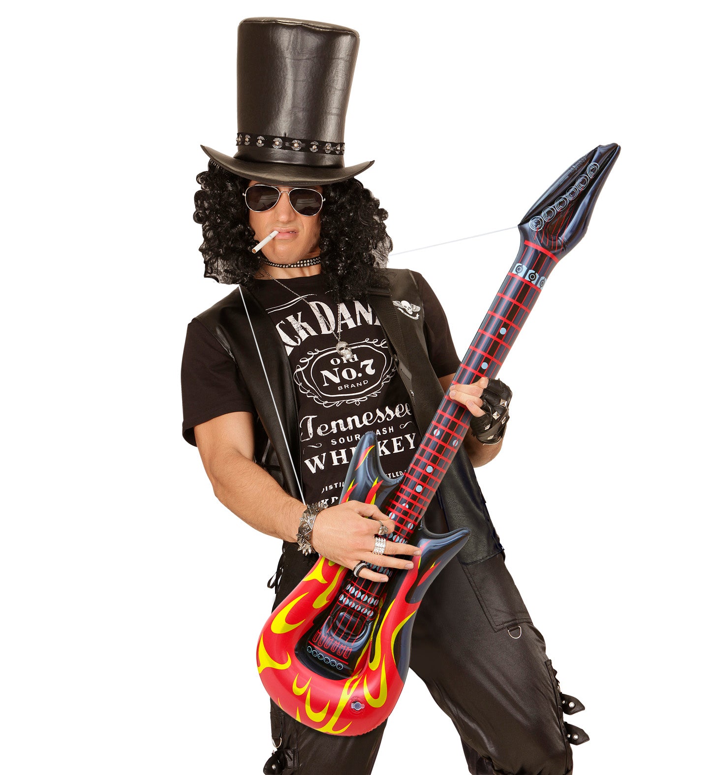 Inflatable Rock Star Guitar with flames