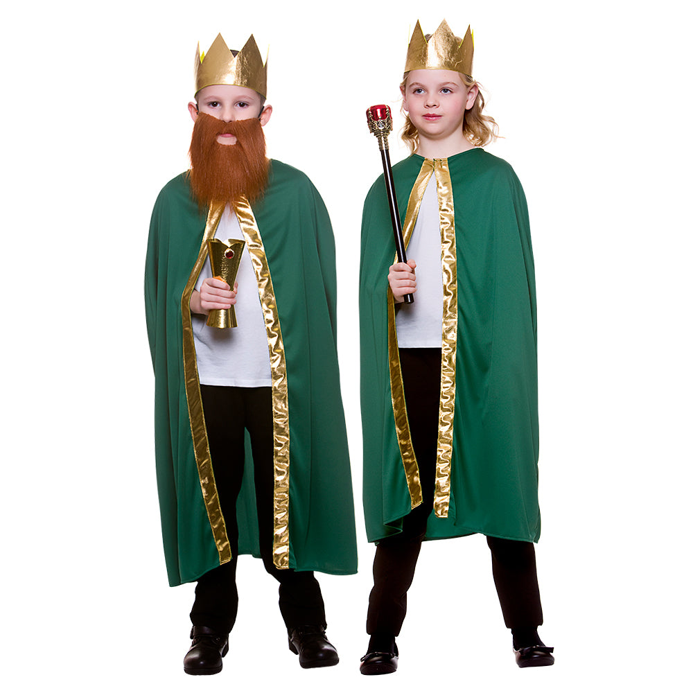 Child's Kings Robe & Crown - Green