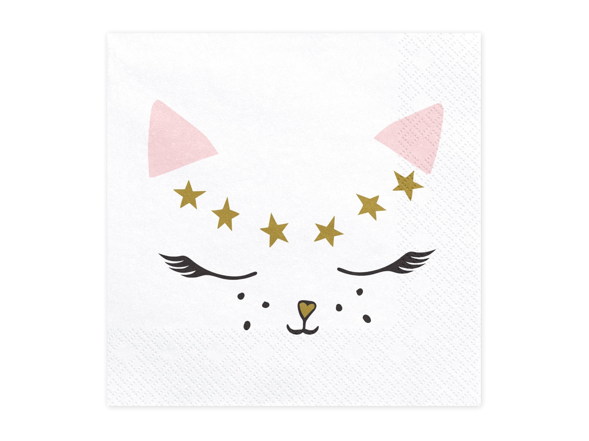 Kitty Cat Napkins Pack of 20