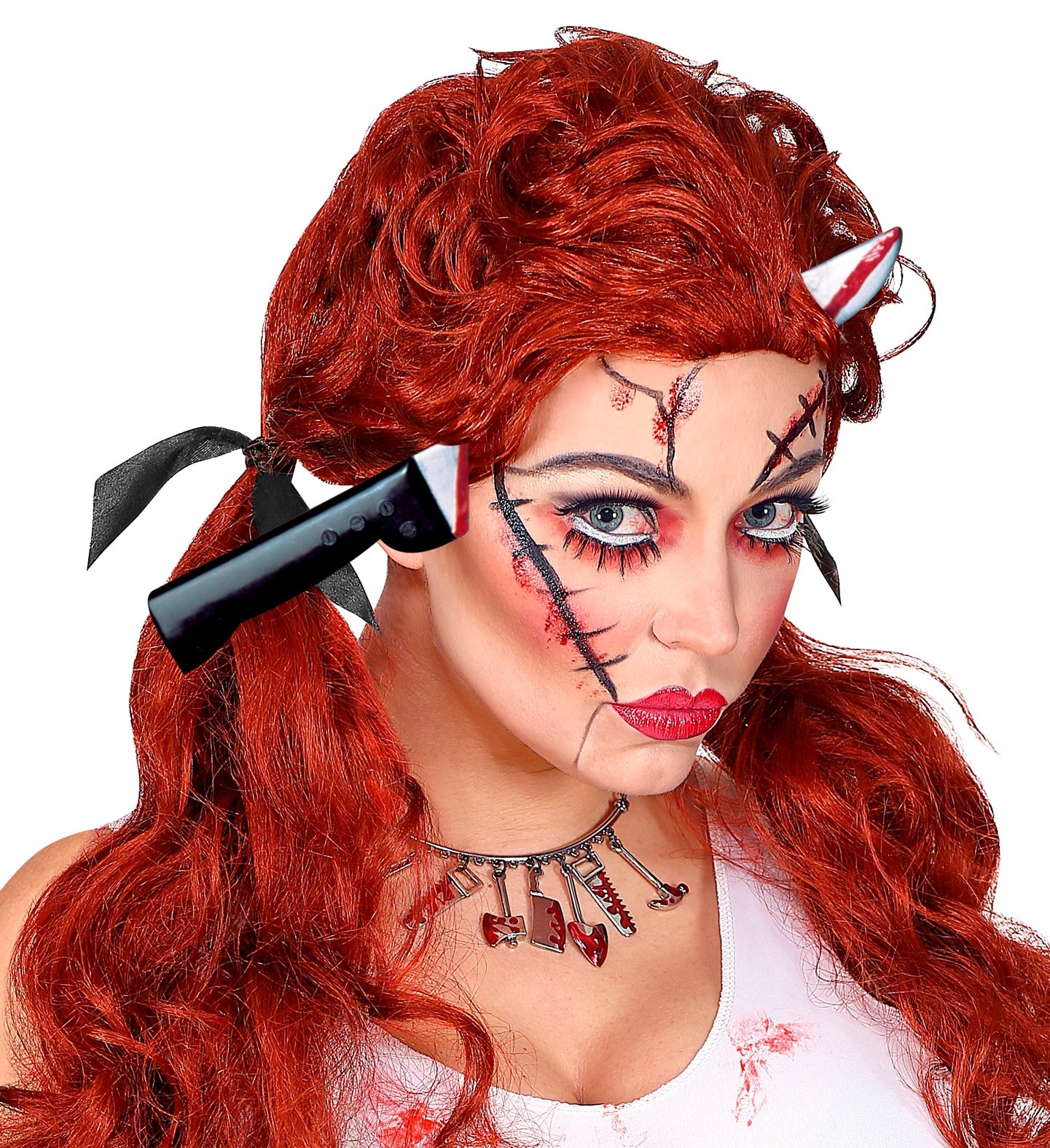 Knife Through Head Halloween Headpiece