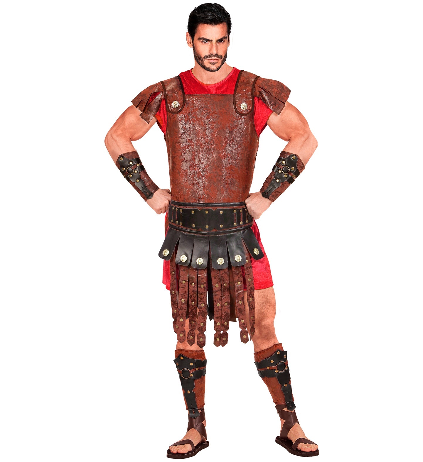 Leather Look Greek Leg Guards