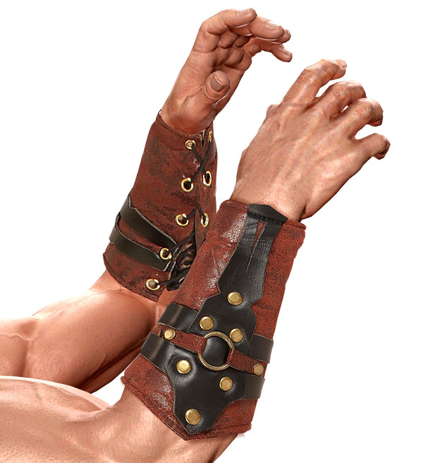 Leather Look Roman Greek Arm Guards