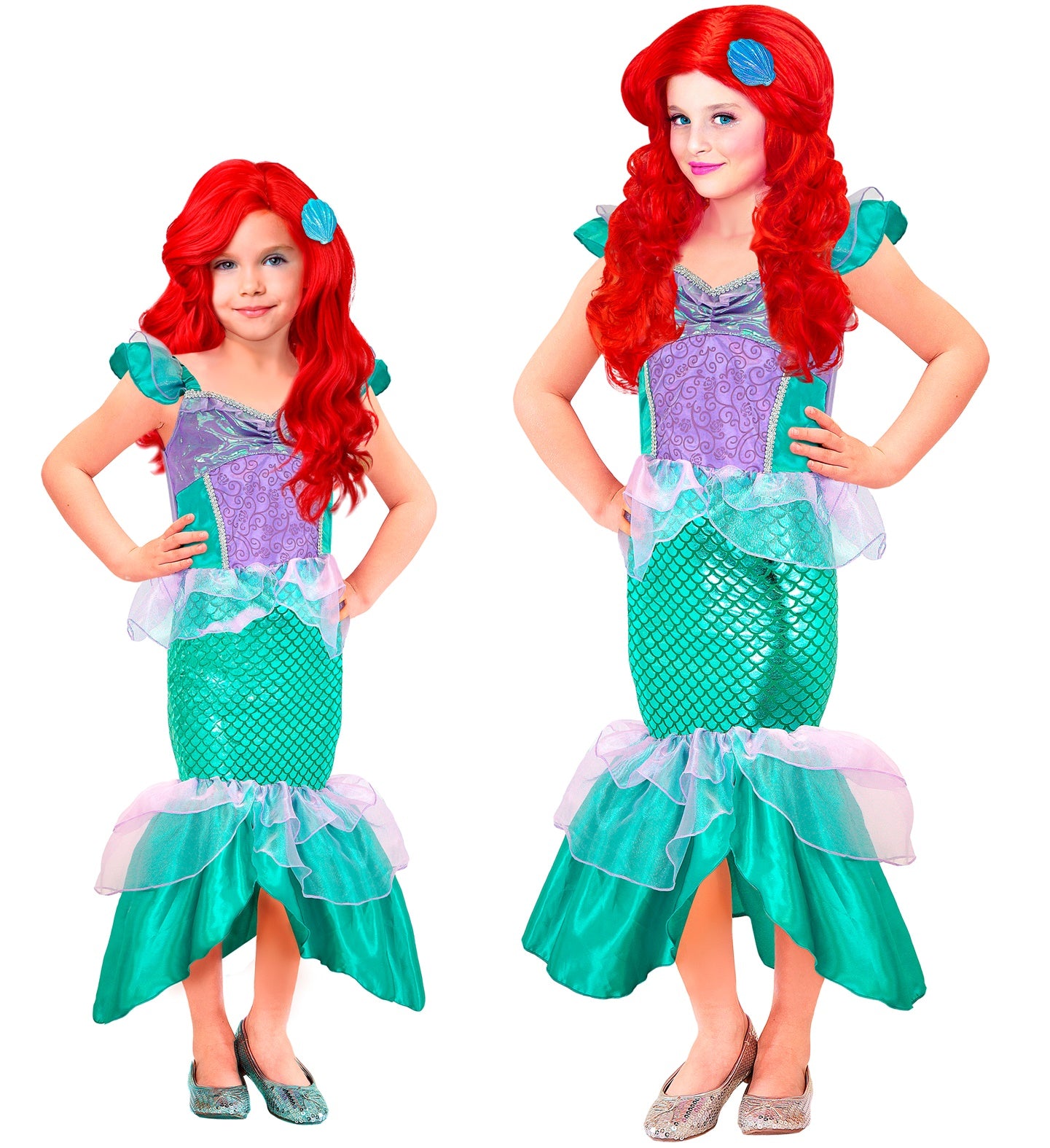 Mermaid Princess Ariel Costume Girls