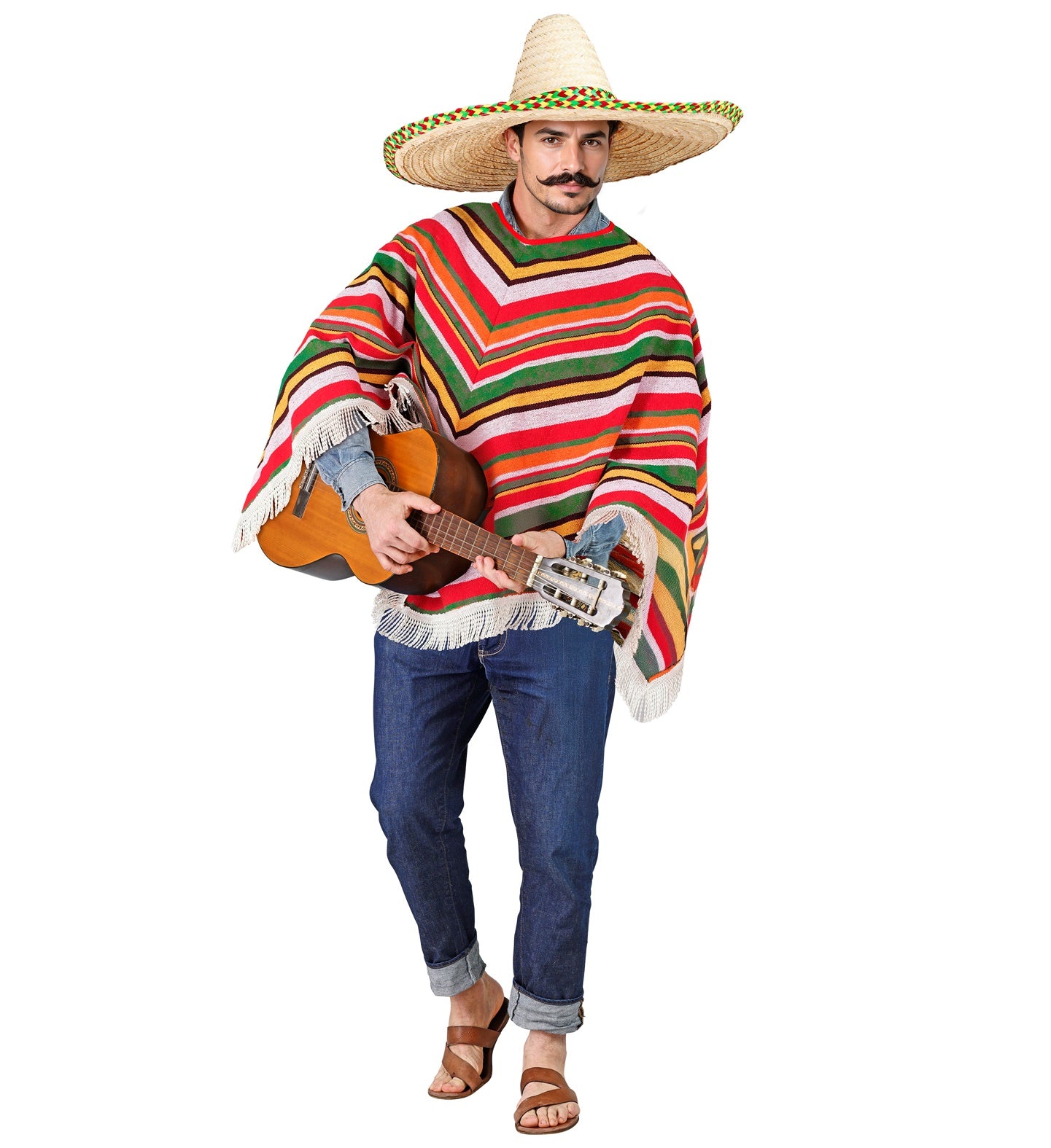 Mexican Poncho Fringed