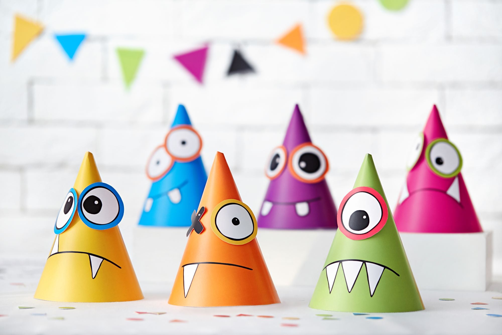 Monsters Birthday Party Hats 